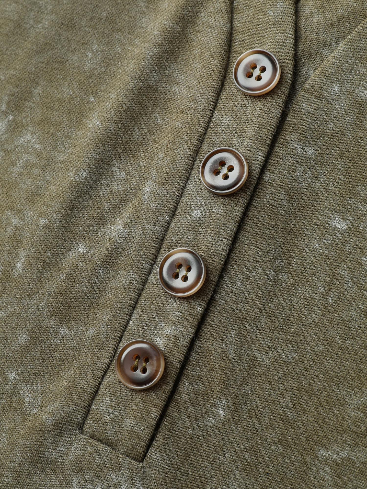 Snowflake Effect Button Detail T-Shirt Female Product Image