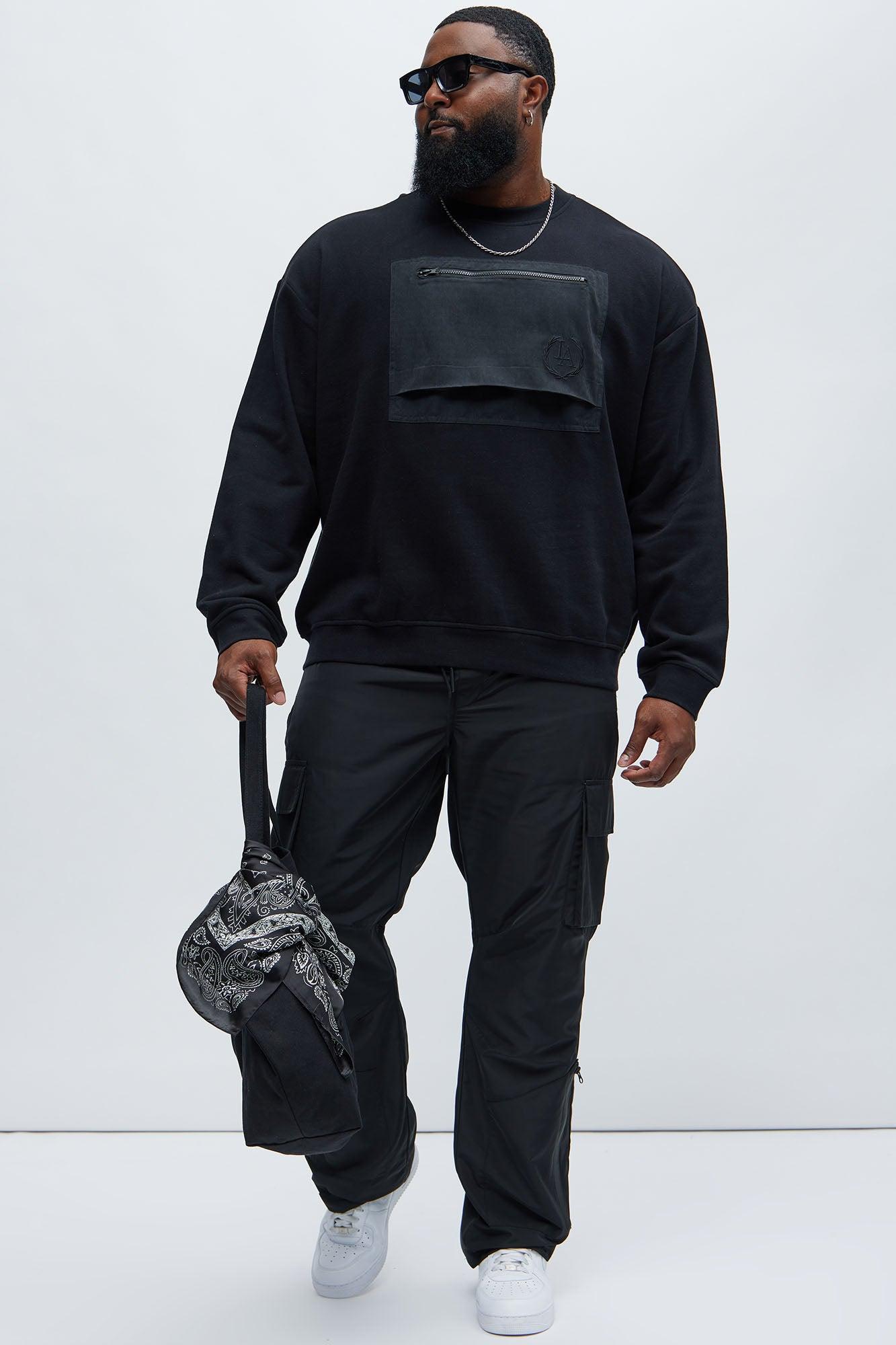 LA Front Crewneck Sweatshirt - Black Product Image