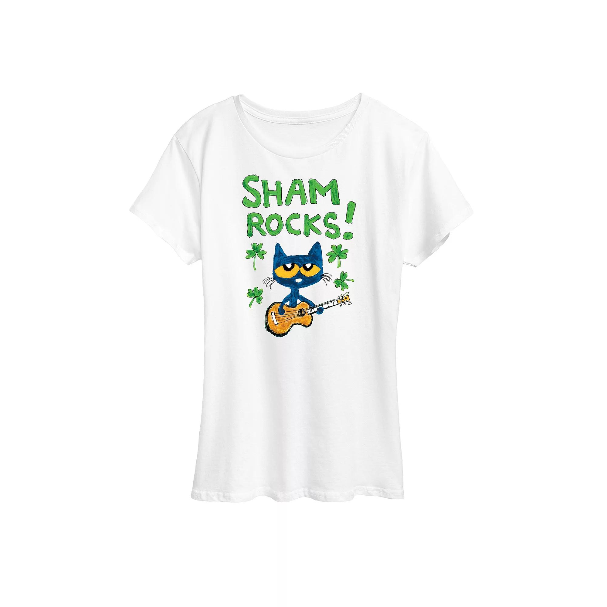 Women's Pete The Cat Sham Rocks Graphic Tee,  Product Image