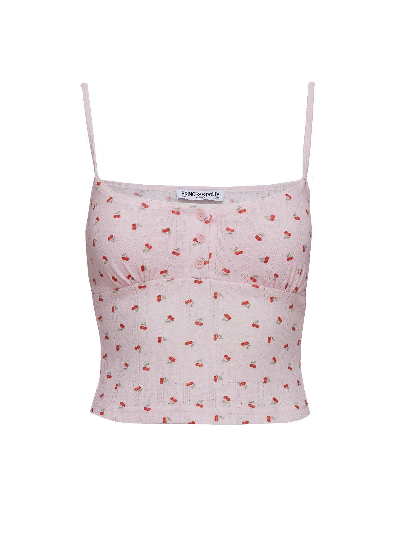 On A Cloud Pointelle Sleep Tank Top Pink Cherry Product Image