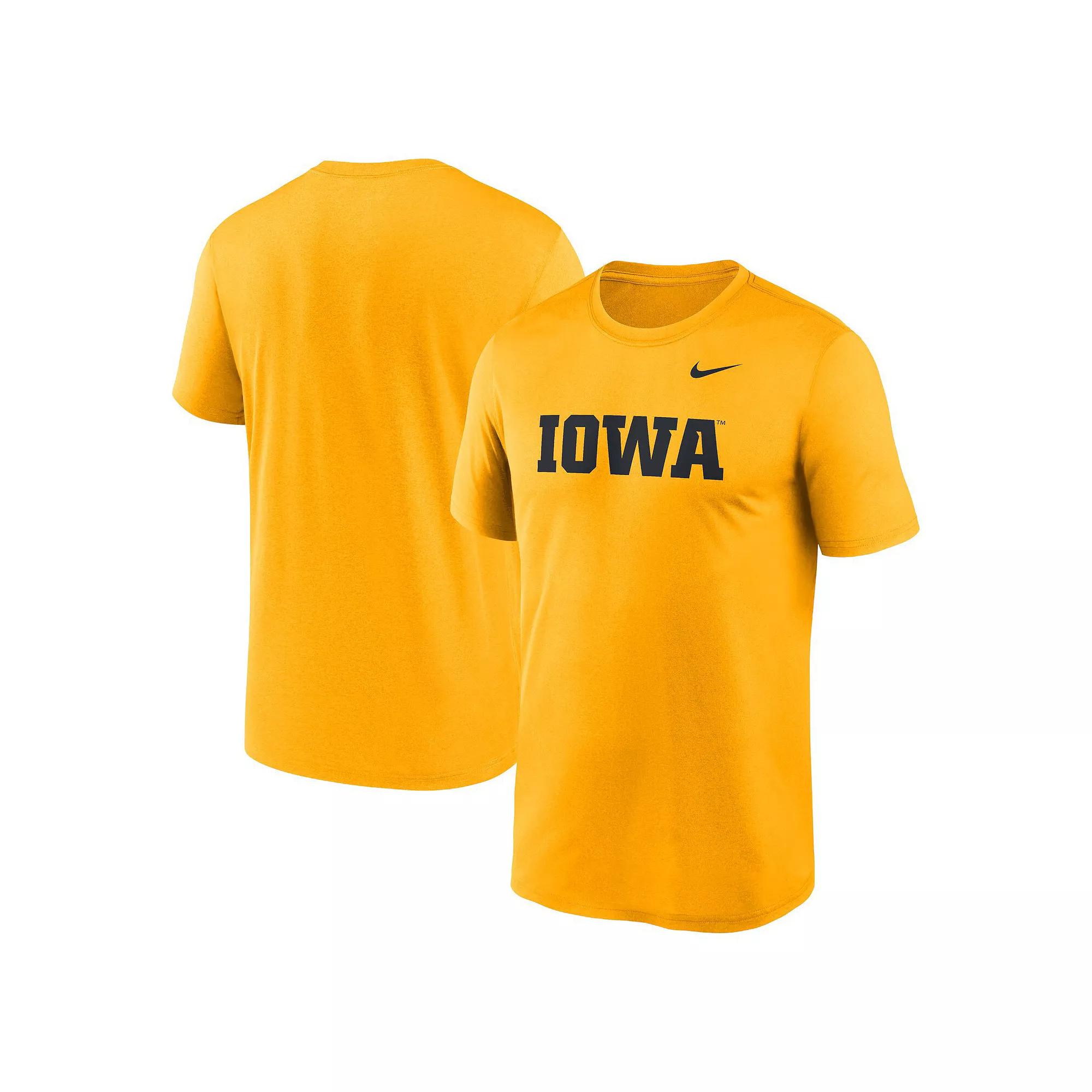 Men's Nike Gold Iowa Hawkeyes Primetime Legend Wordmark T-Shirt,  Product Image