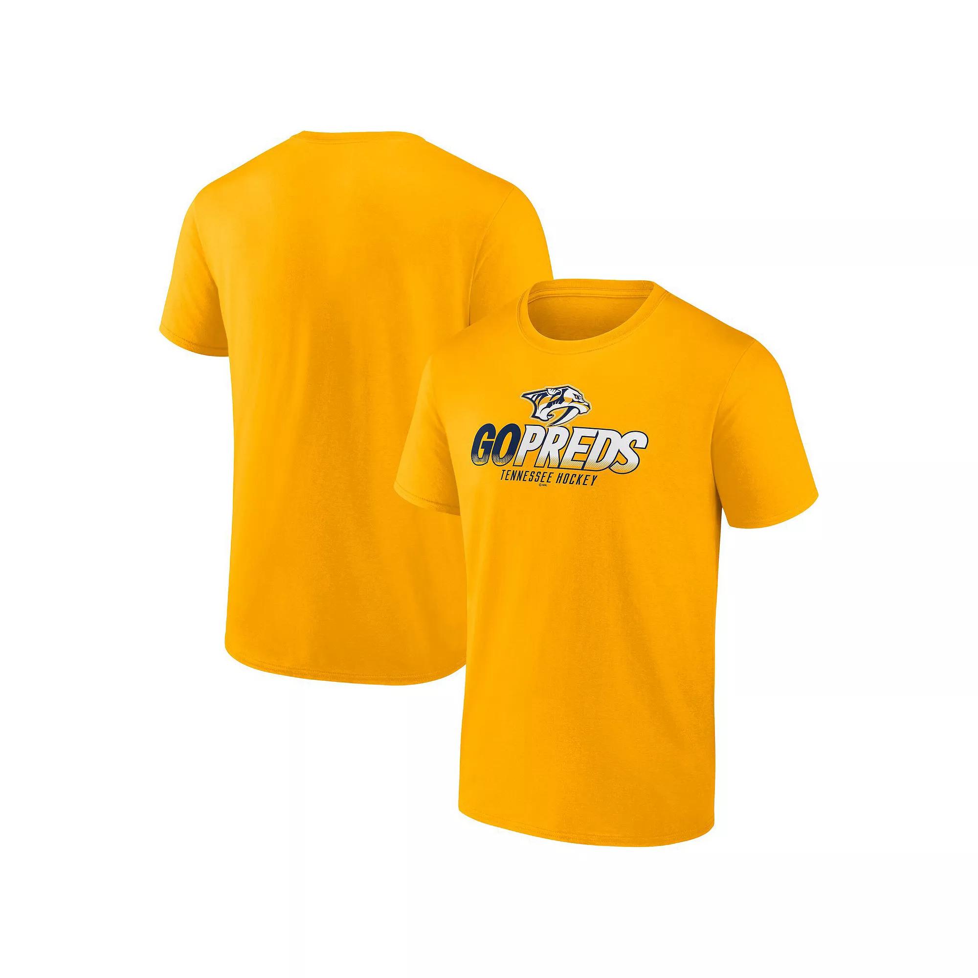 Men's Fanatics Gold Nashville Predators Iconic T-Shirt,  Product Image
