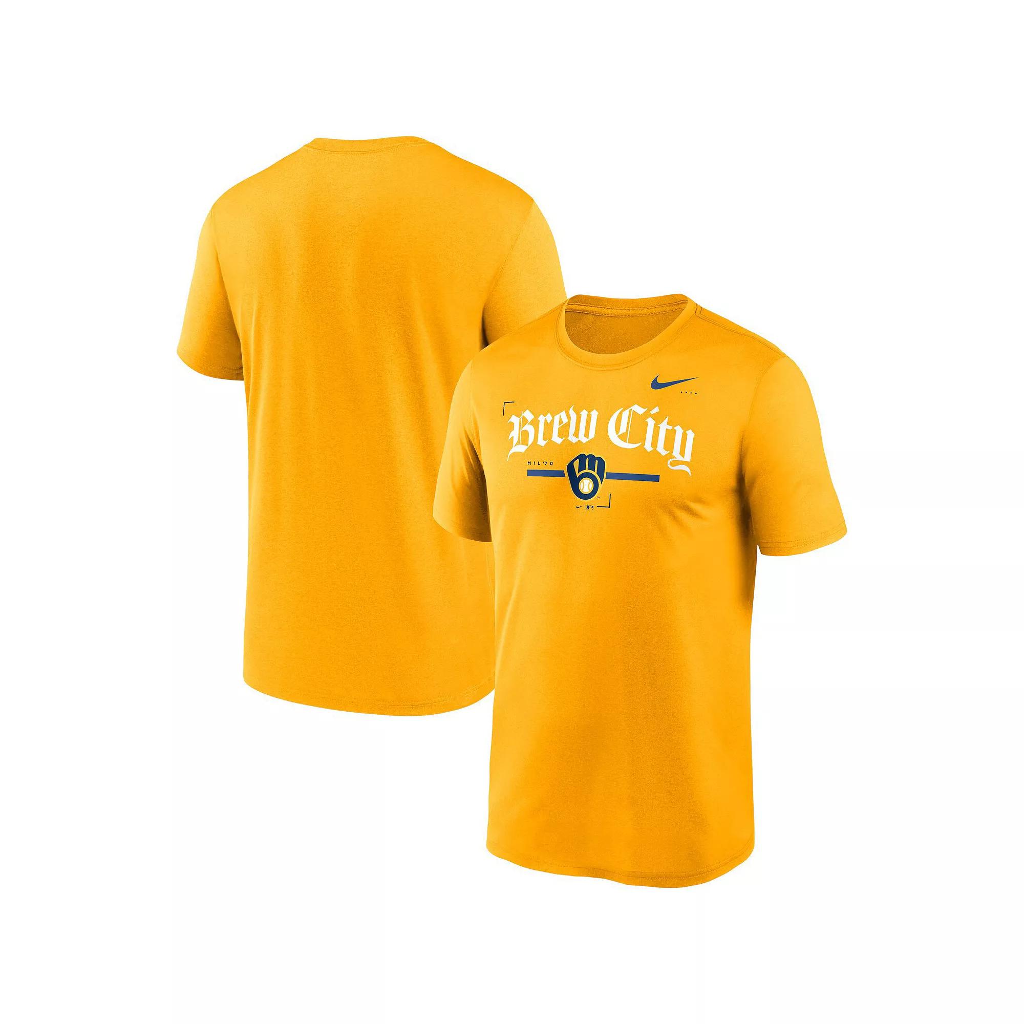 Men's Nike Yellow Milwaukee Brewers Local Legend T-Shirt, Size: Medium, Gold Product Image