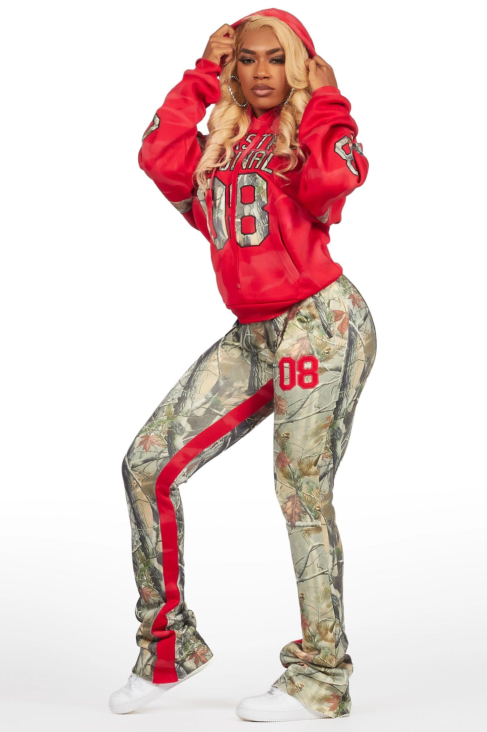 Eniyha Red/Camo Stacked Trackset Female Product Image