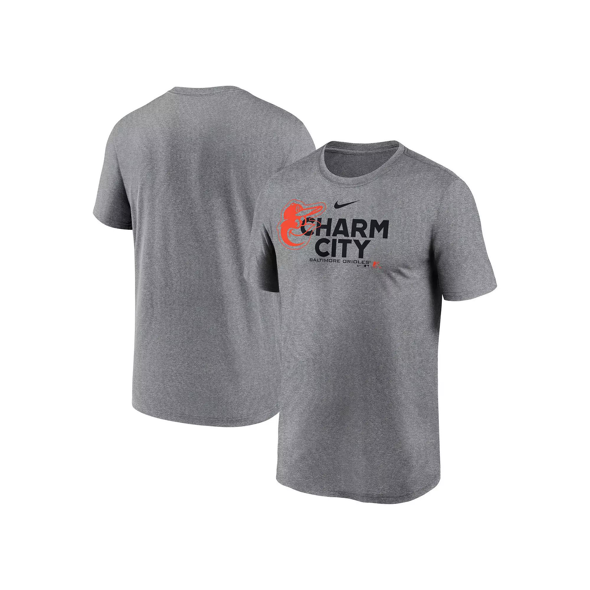 Men's Nike Heathered Charcoal Los Angeles Angels Local Rep Legend Performance T-Shirt,  Product Image