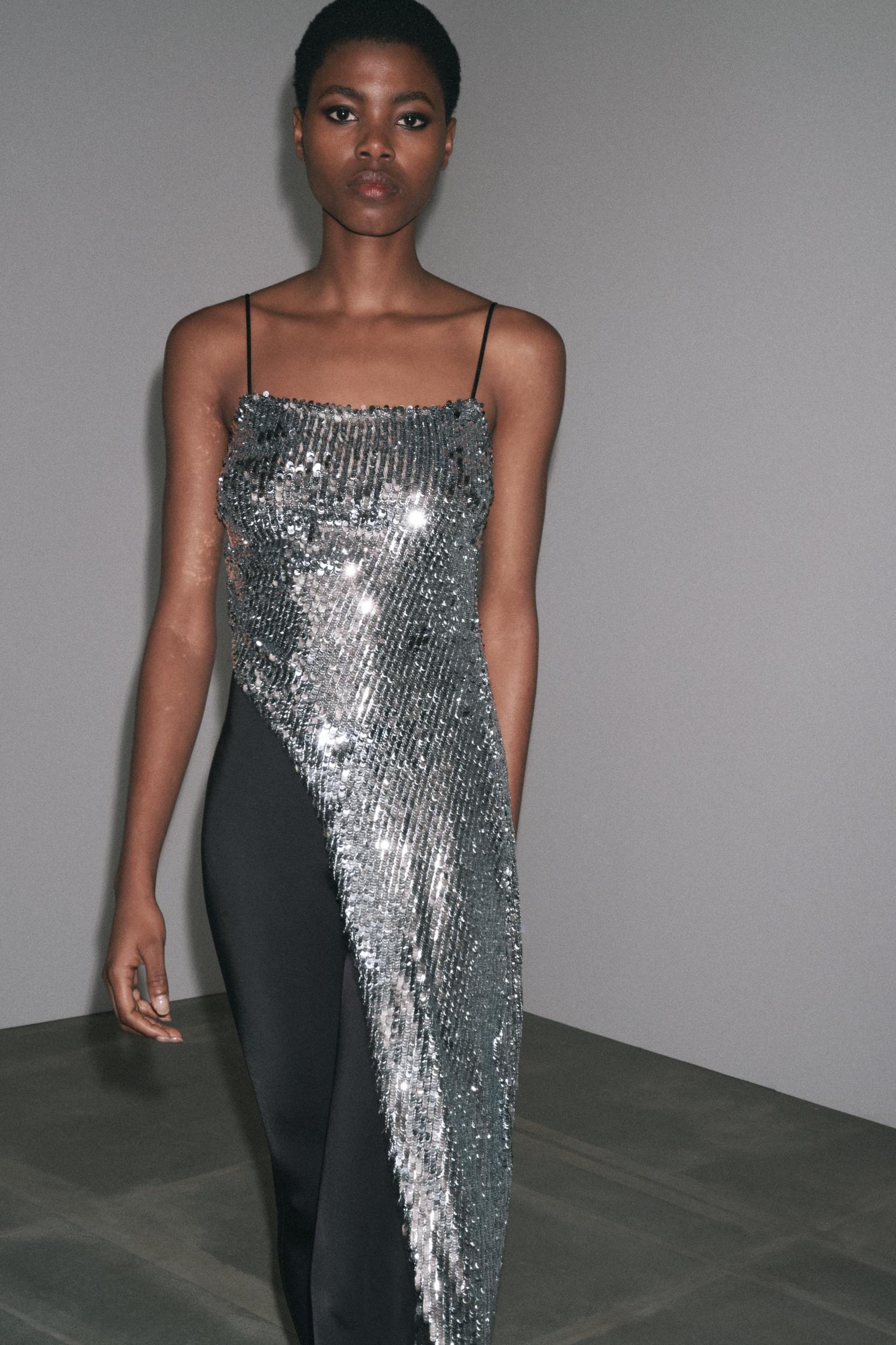 ASYMMETRIC SEQUIN TOP Product Image