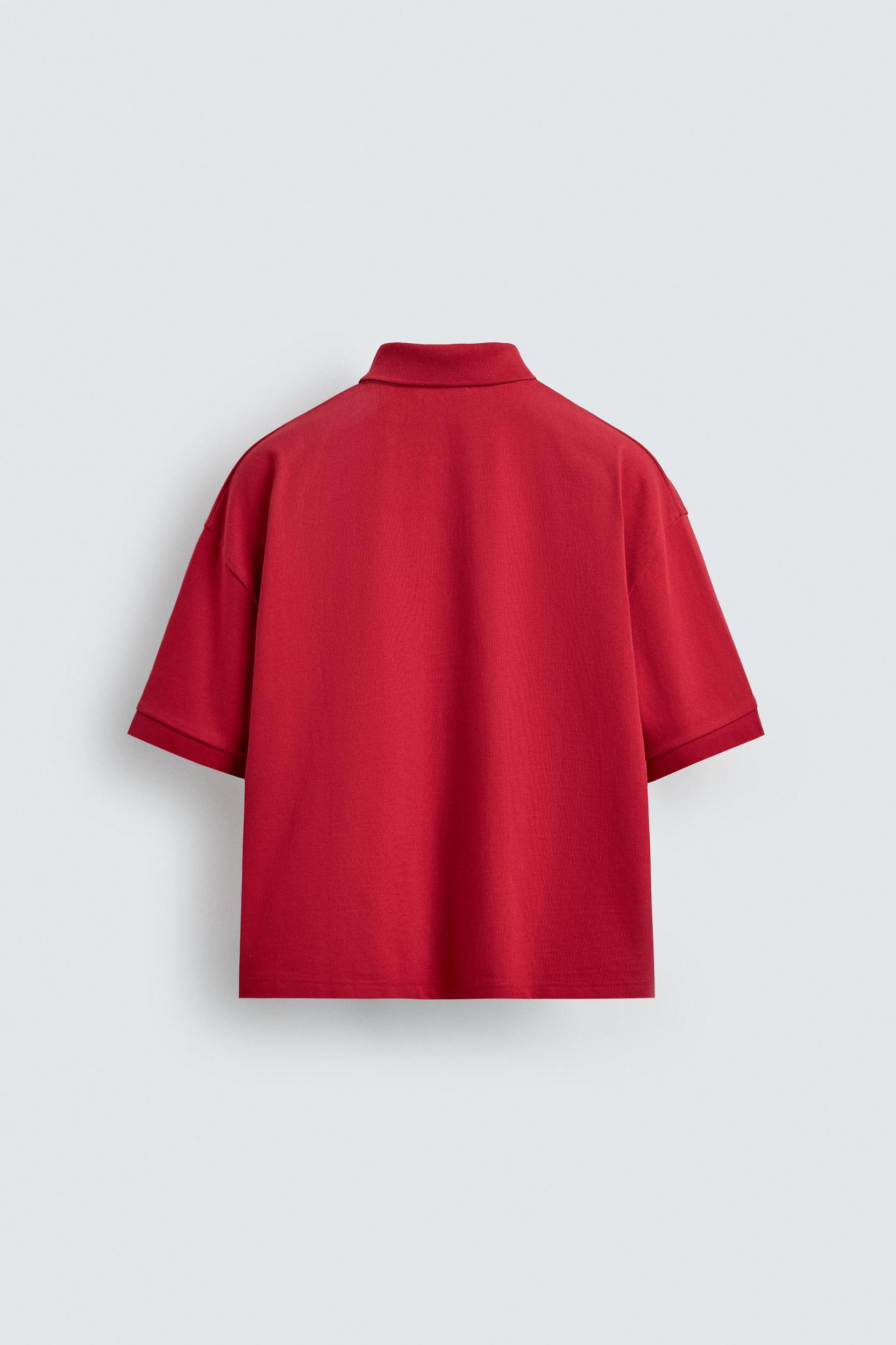 EMBROIDERED TEXT POLO SHIRT Product Image