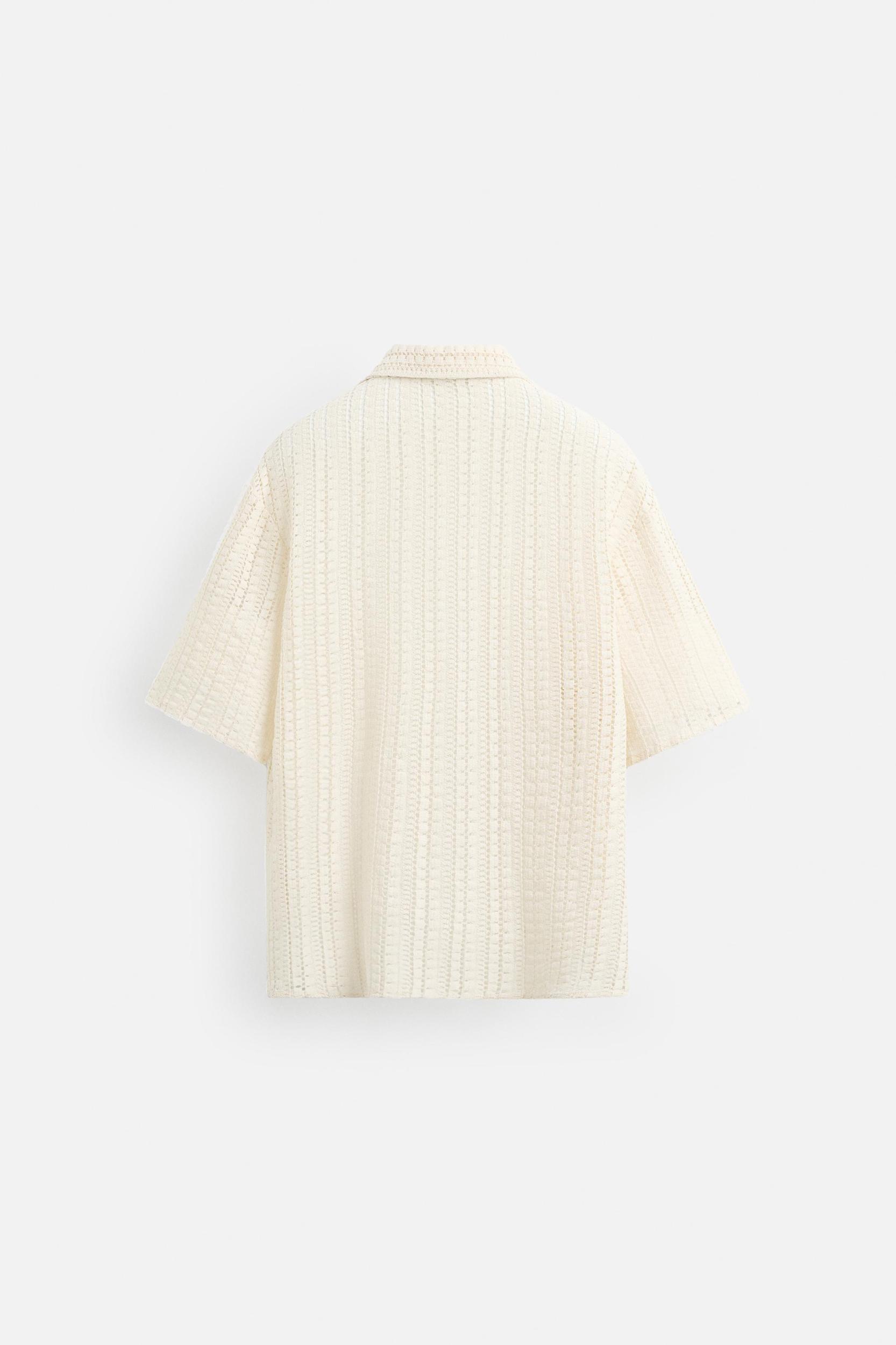 CROCHET TEXTURED SHIRT Product Image
