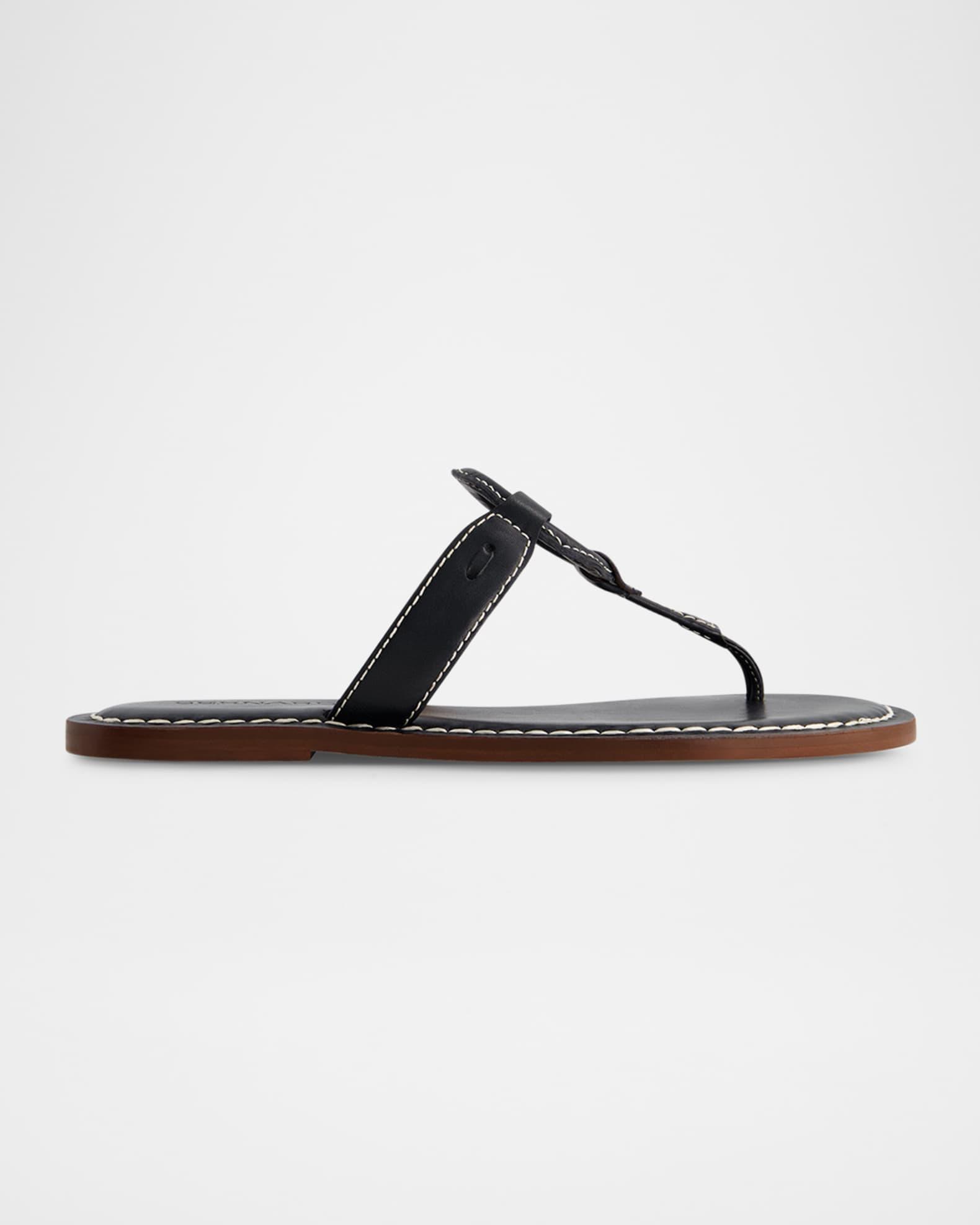 Matrix Leather Flat Thong Sandals Product Image