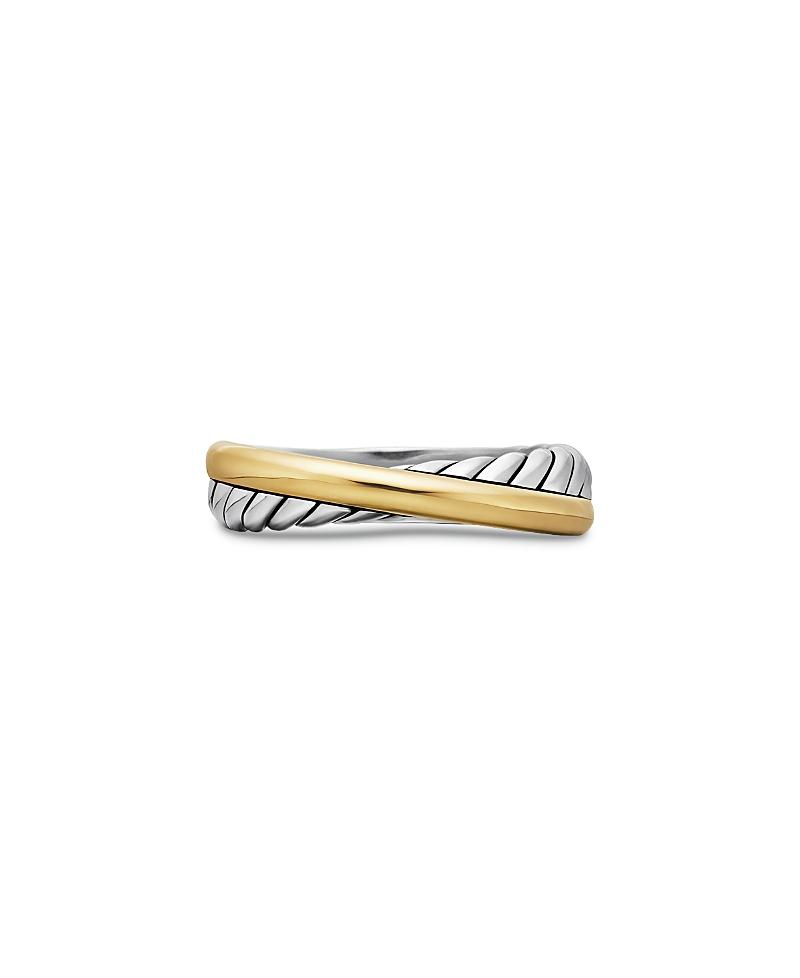 Womens Crossover Band Ring in Sterling - Product Image