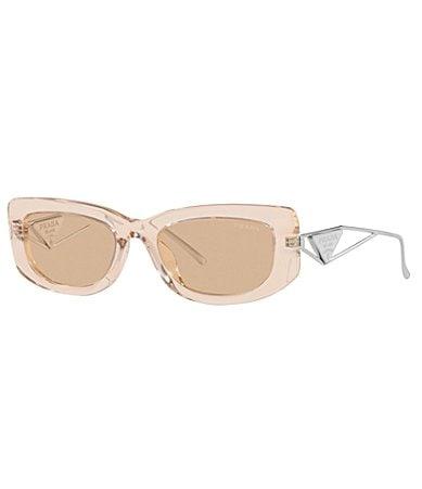 Prada Womens PR14YS 53mm Rectangle Transparent Sunglasses Product Image