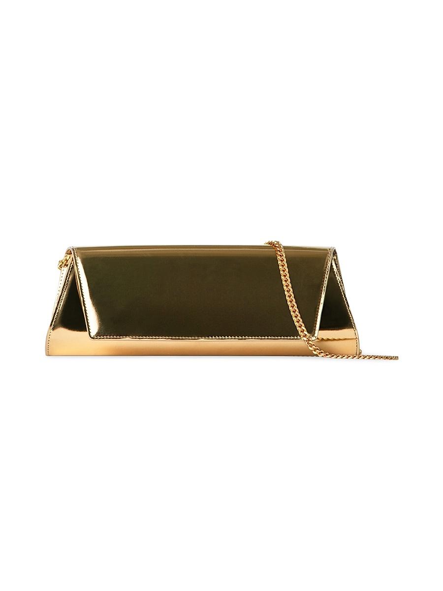 Womens Small Anouk Metallic Leather Clutch Product Image