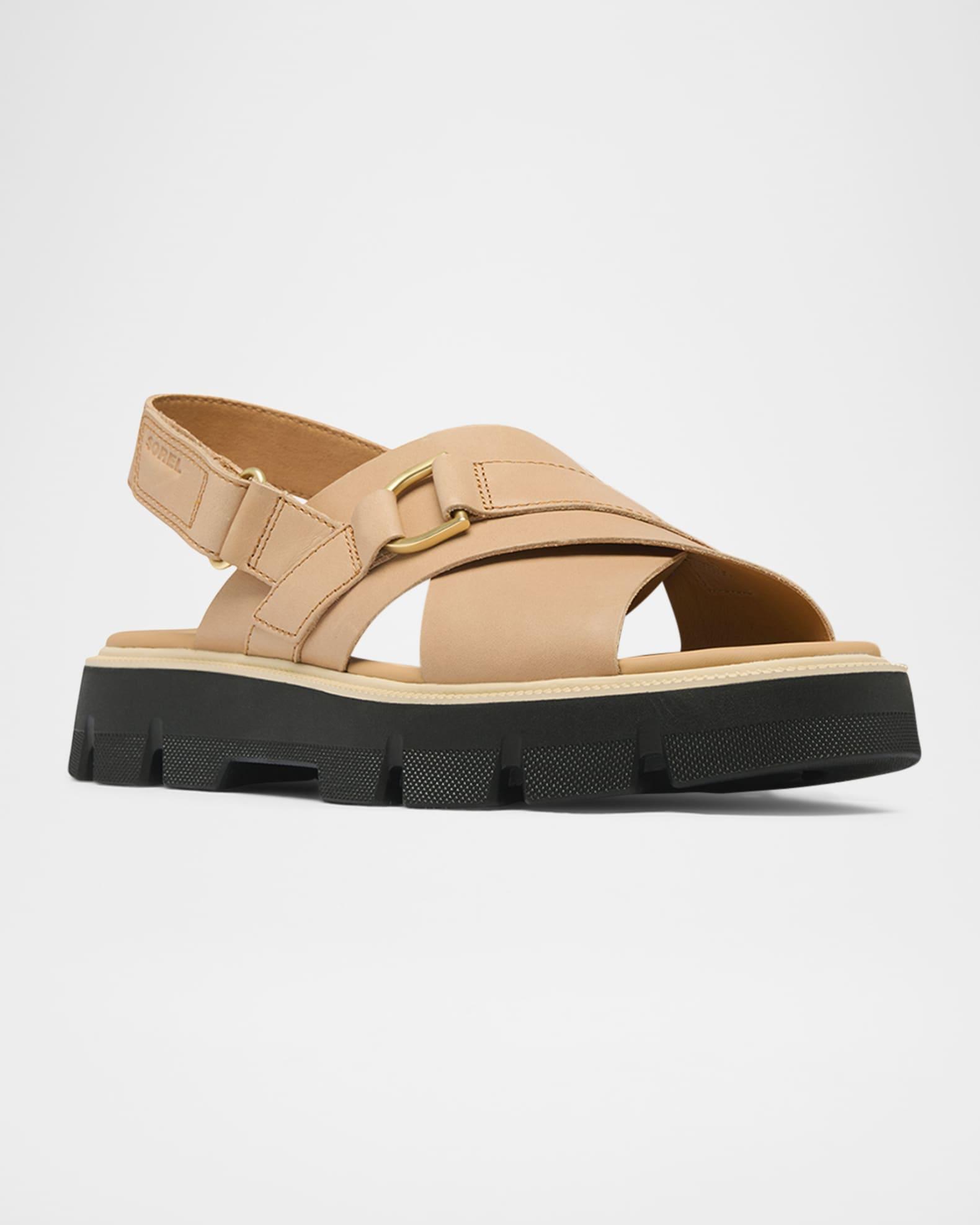 Rein Crisscross Leather Grip Comfort Sandals Product Image