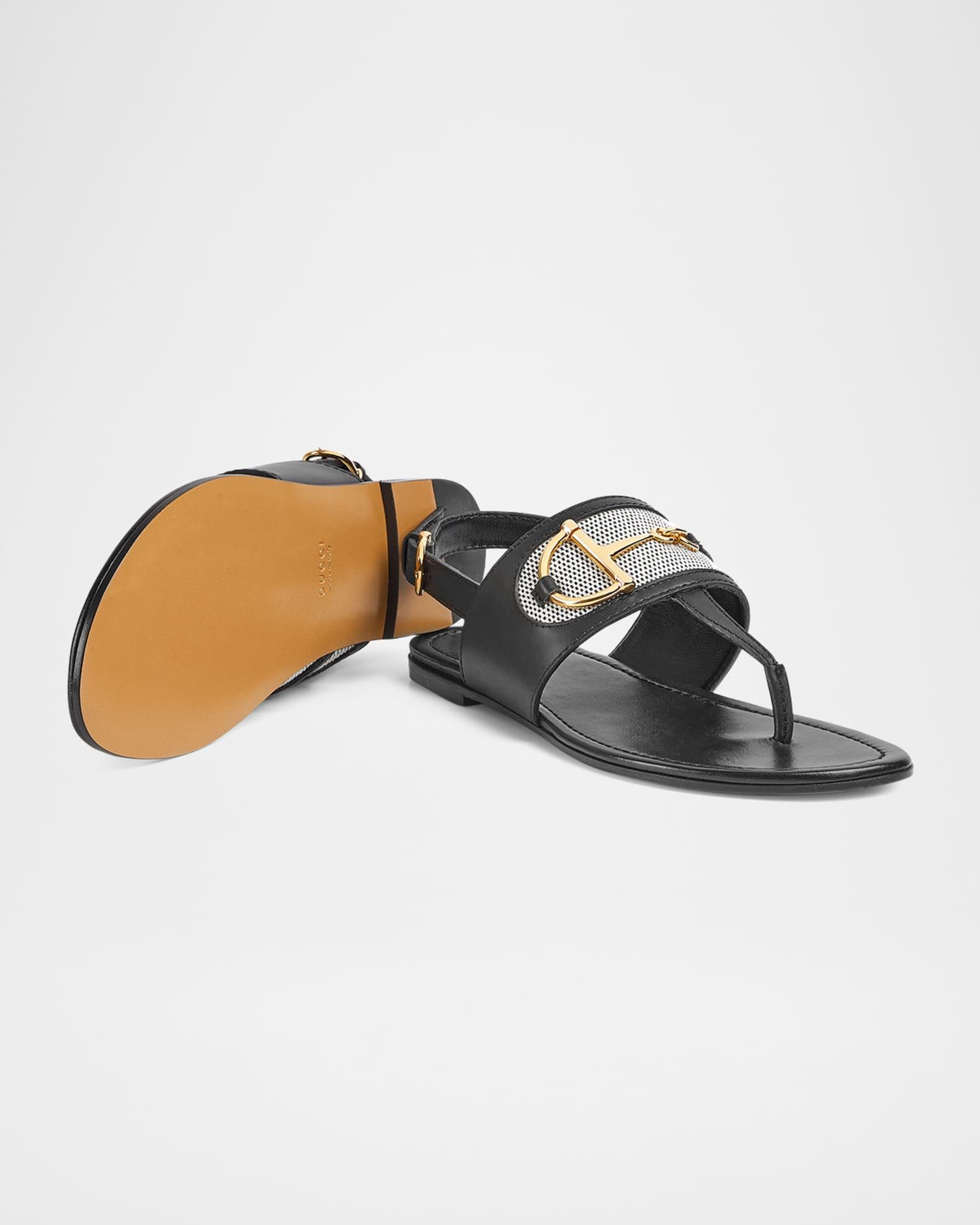 Horsebit Thong Slingback Sandals Product Image