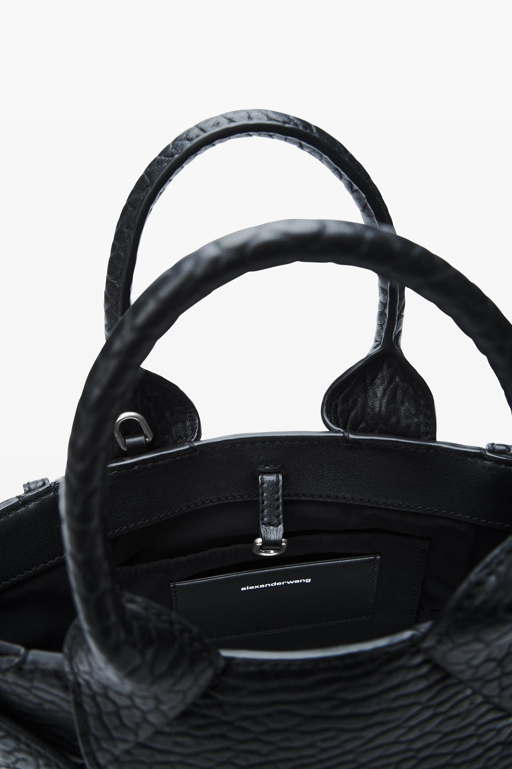 Black Small Leather Rhett Tote Product Image