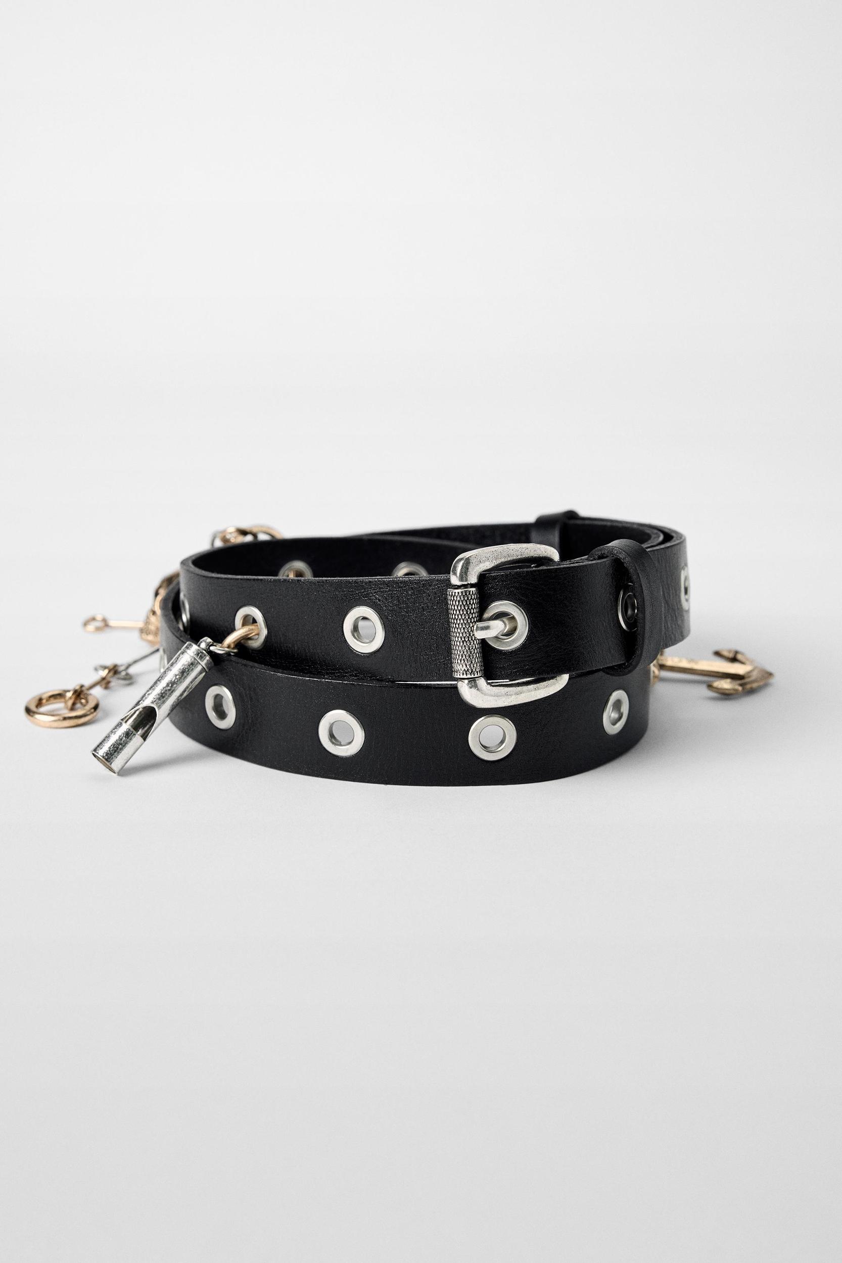 STUDS AND CHARMS LEATHER BELT KATE MOSS X ZARA Product Image