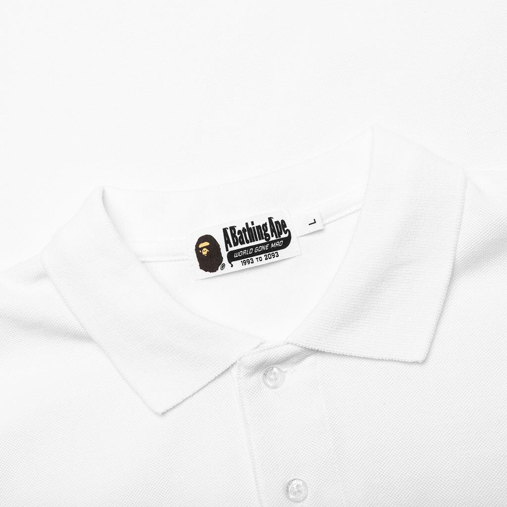 Ape Head One Point Relaxed Fit Polo - White Male Product Image