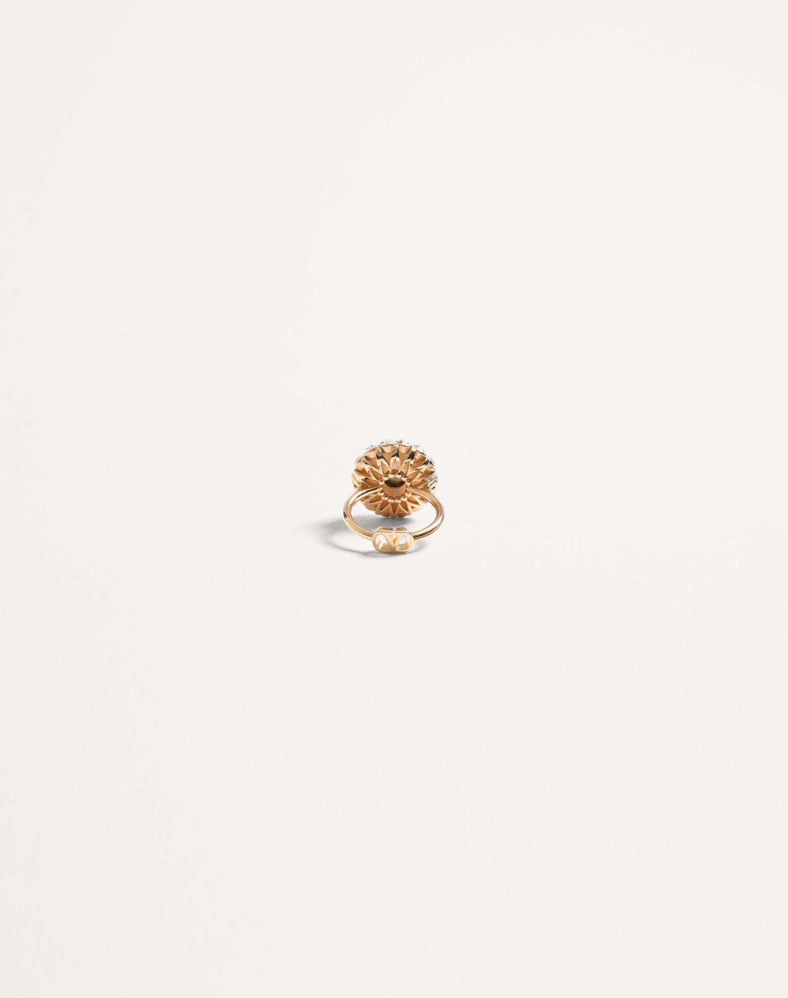 Vlogo Signature Ring In Metal, Enamel And Crystals Product Image