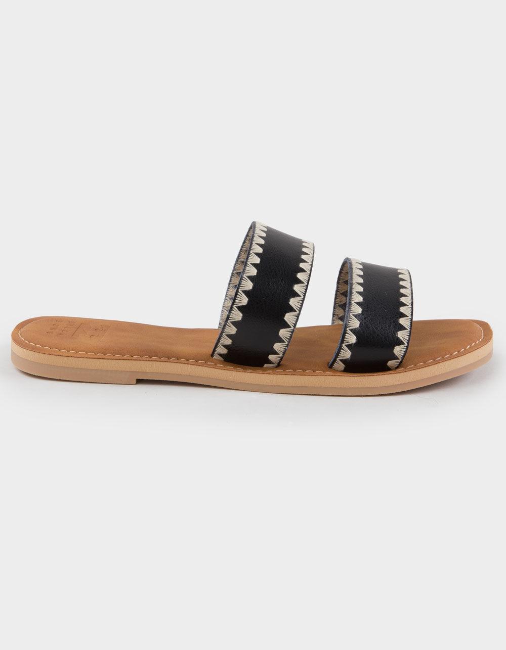 BILLABONG Lei Womens 2 Band Slide Sandals - BLACK Product Image