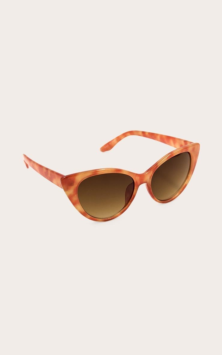 Honey Tortoiseshell Severe Cat Eye Sunglasses Product Image
