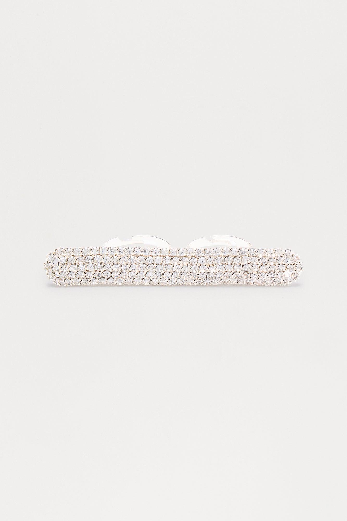 Charmer Rhinestone Adjustable Ring - Silver Female Product Image