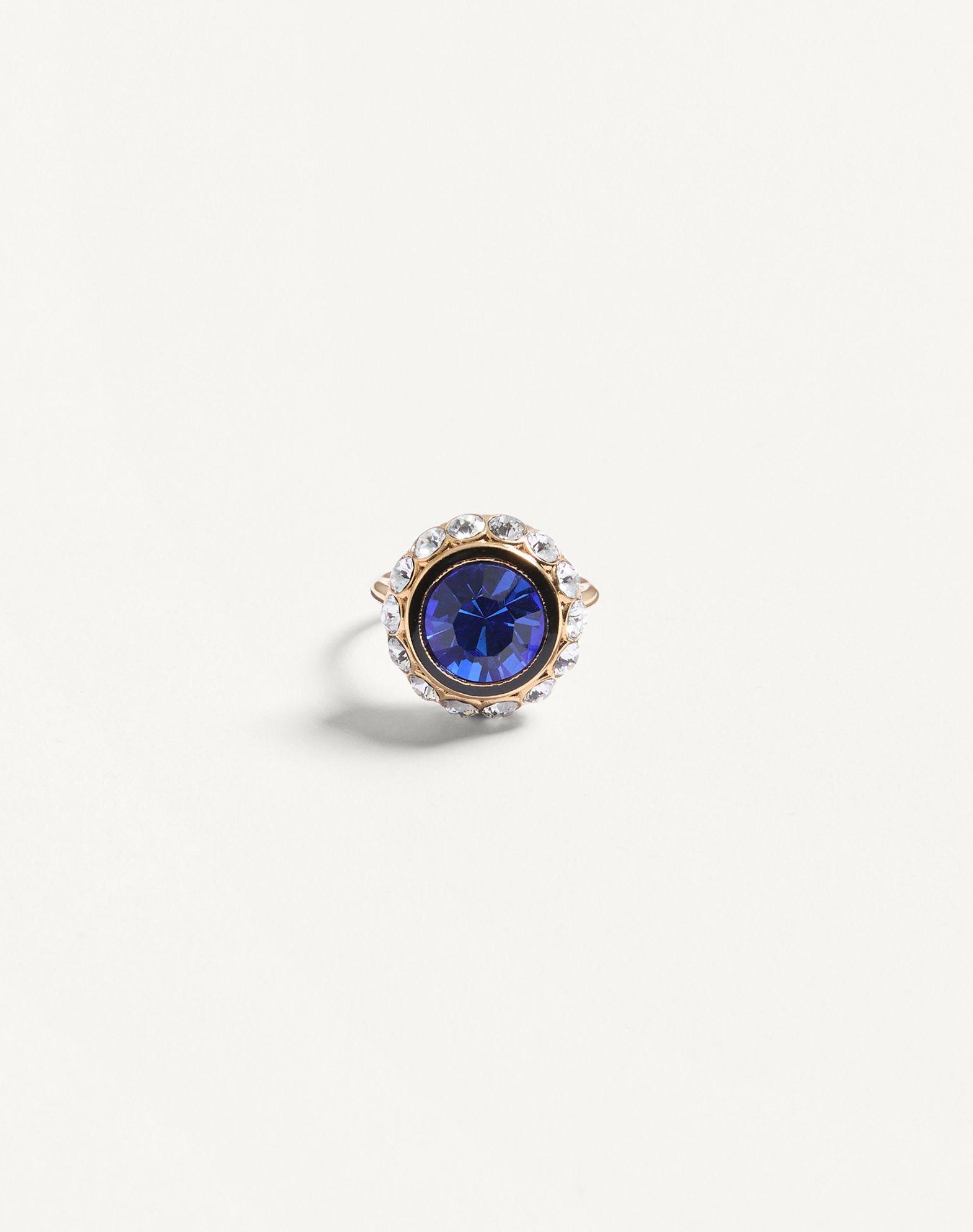 Vlogo Signature Ring In Metal, Enamel And Crystals Product Image