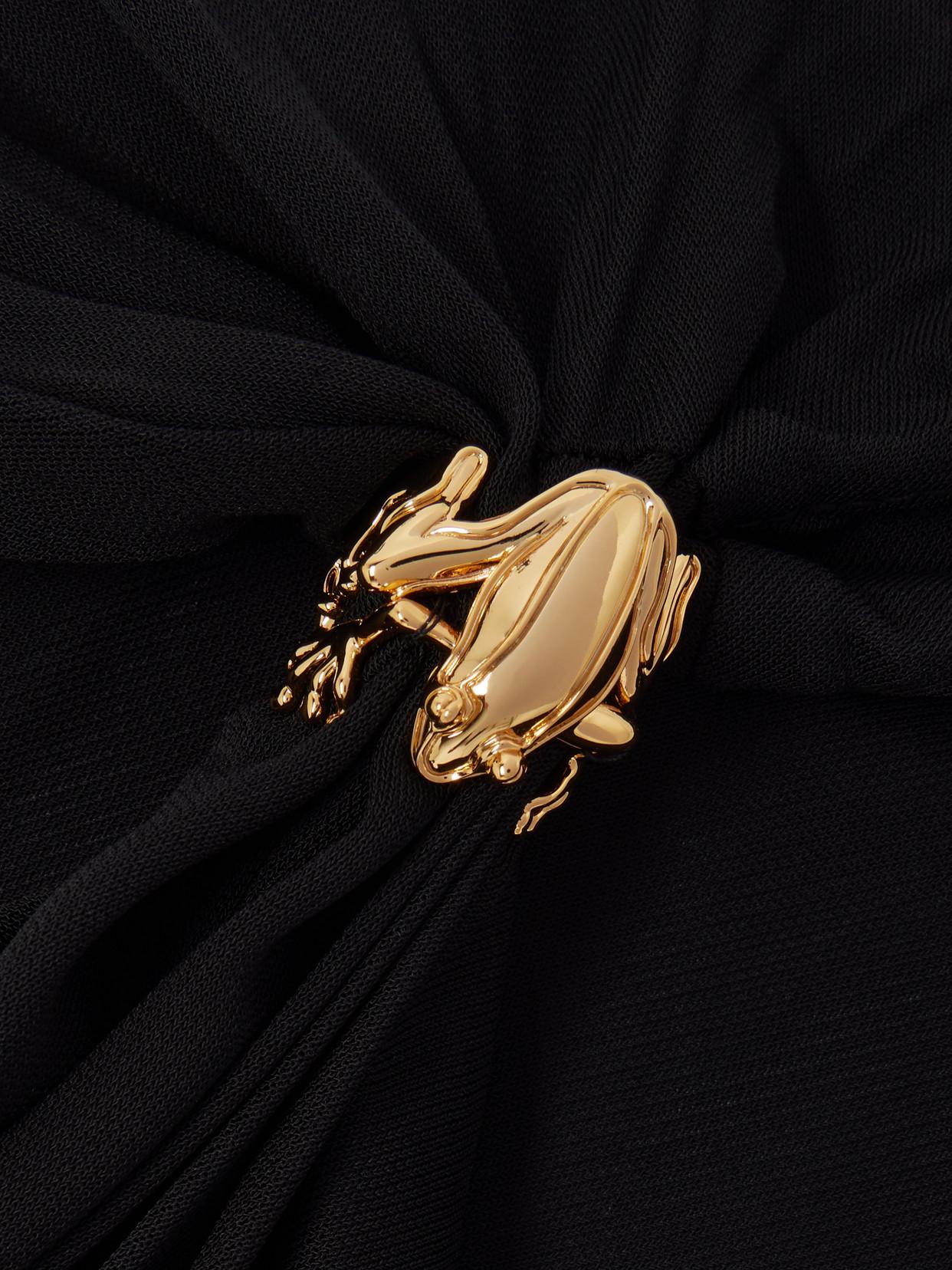 BOTTEGA VENETA Draped Dress In Black Product Image