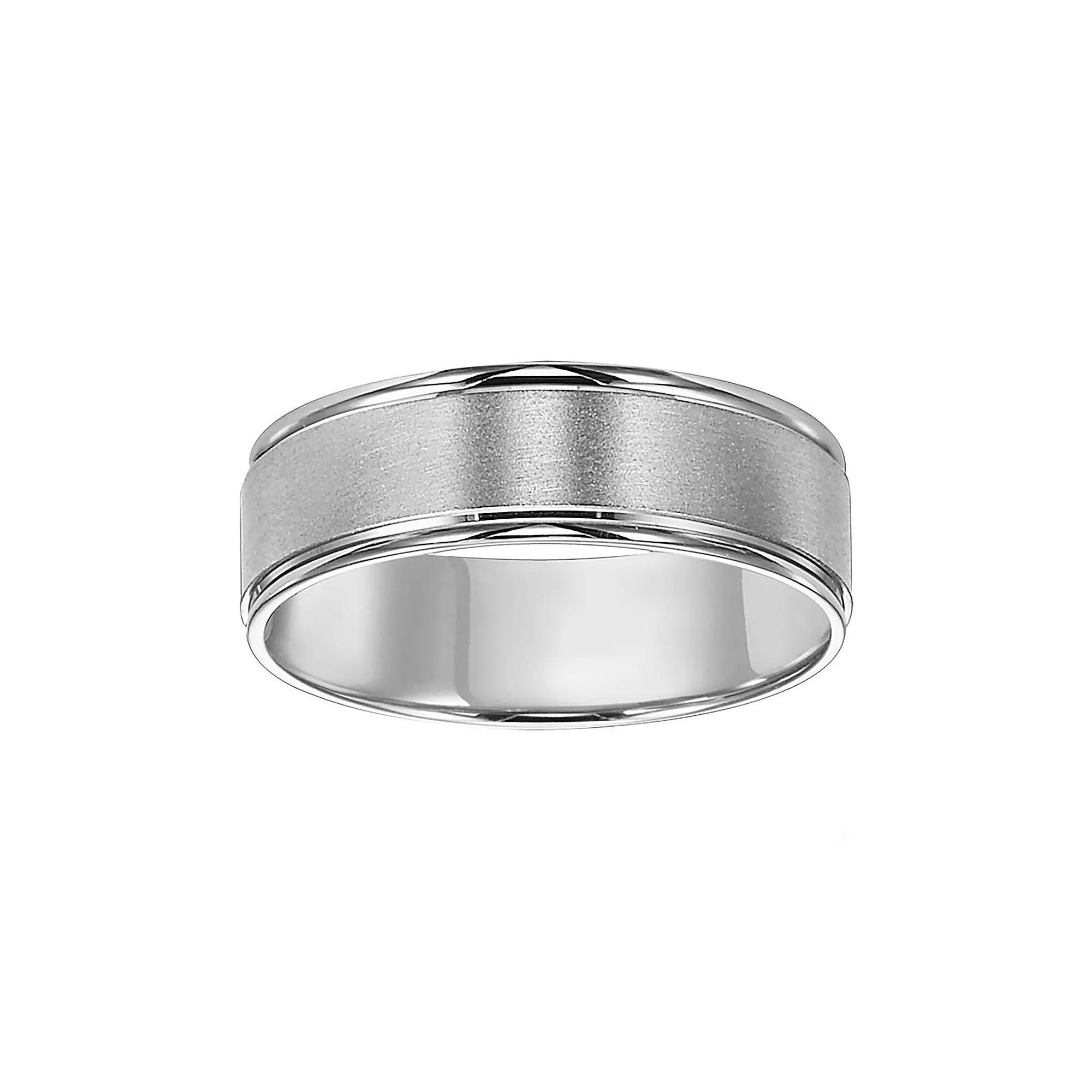 AXL 10k White Gold 6 mm Comfort Fit Mens Band Product Image