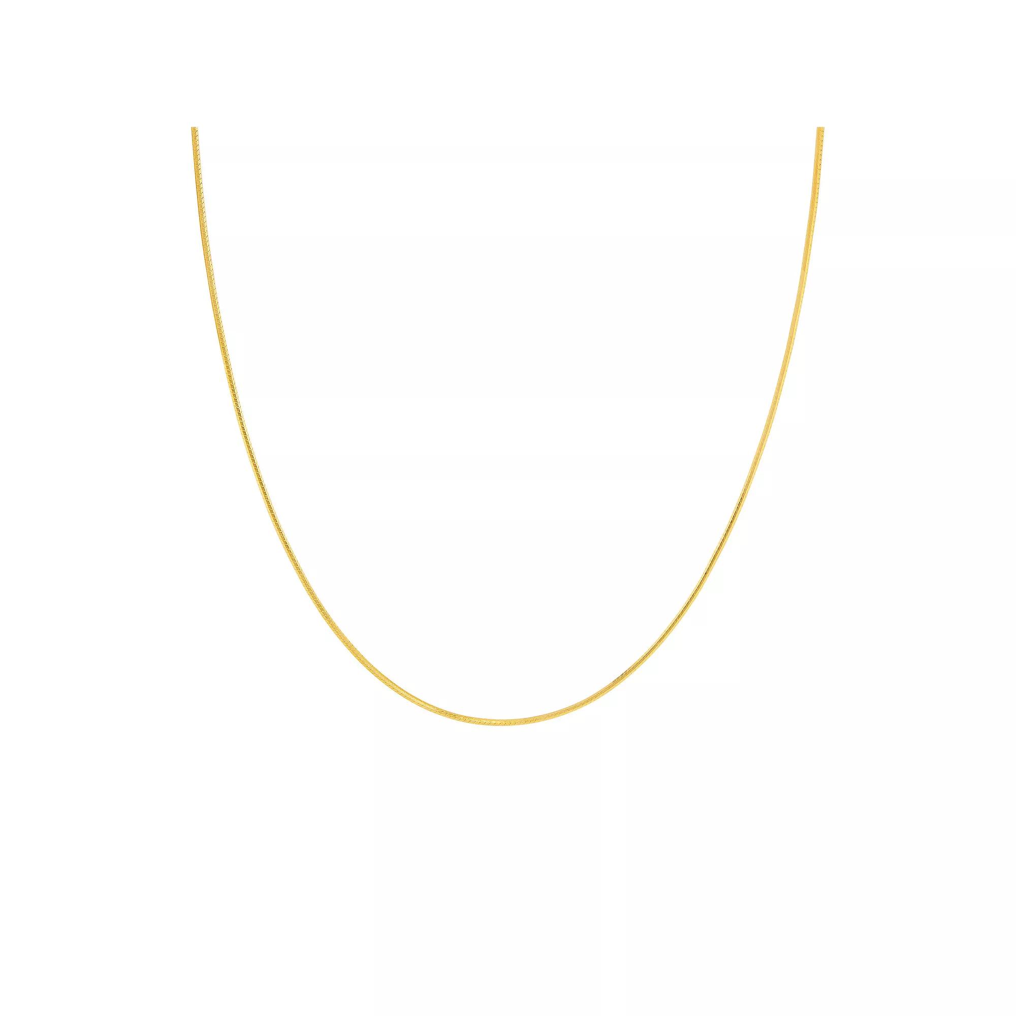 PRIMROSE 18k Gold Over Silver Snake Chain Necklace, Women's, Size: 20", Yellow Gold Tone Product Image