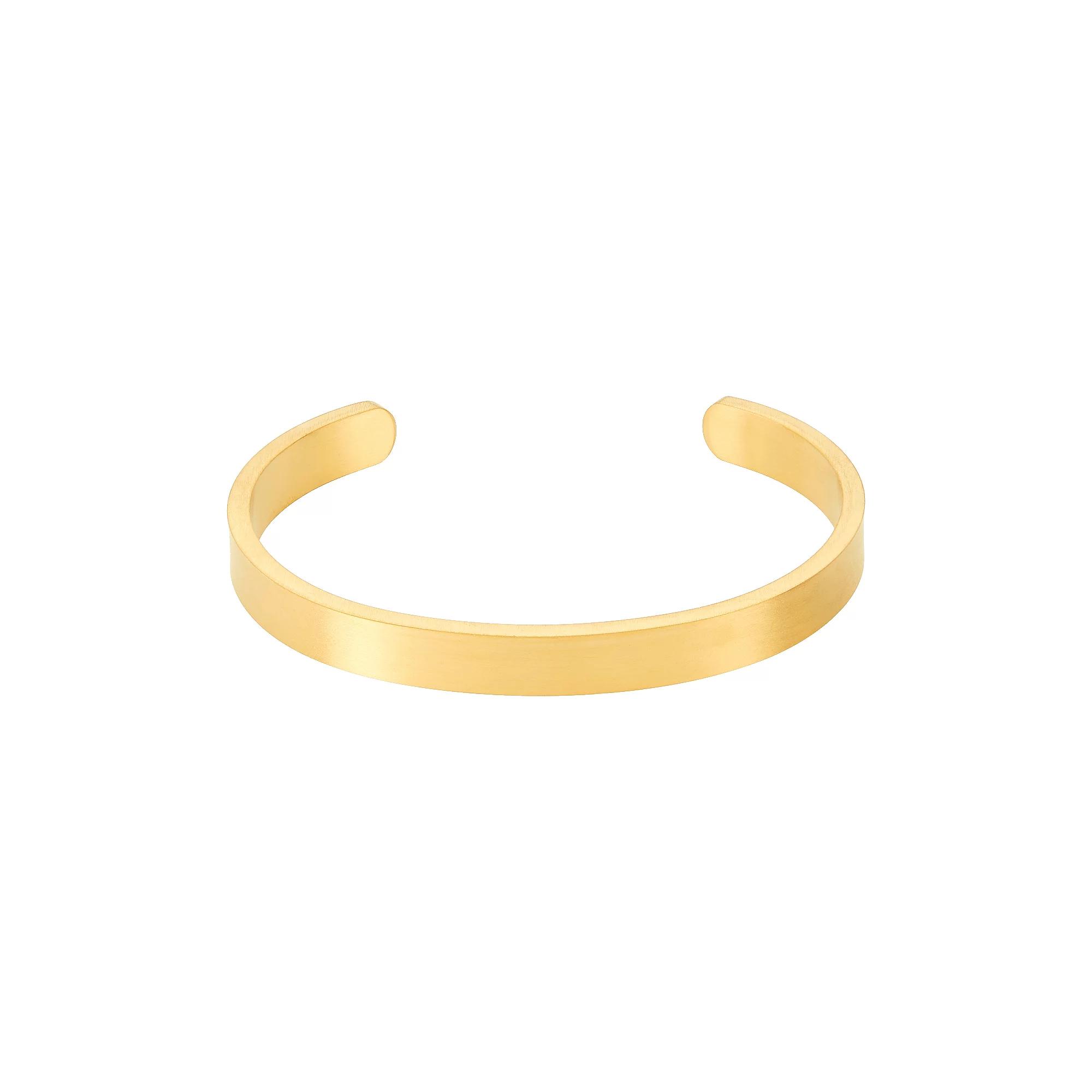 Adornia 14k Gold Plated Stainless Steel Cuff Bracelet, Men's, Gold Tone Product Image