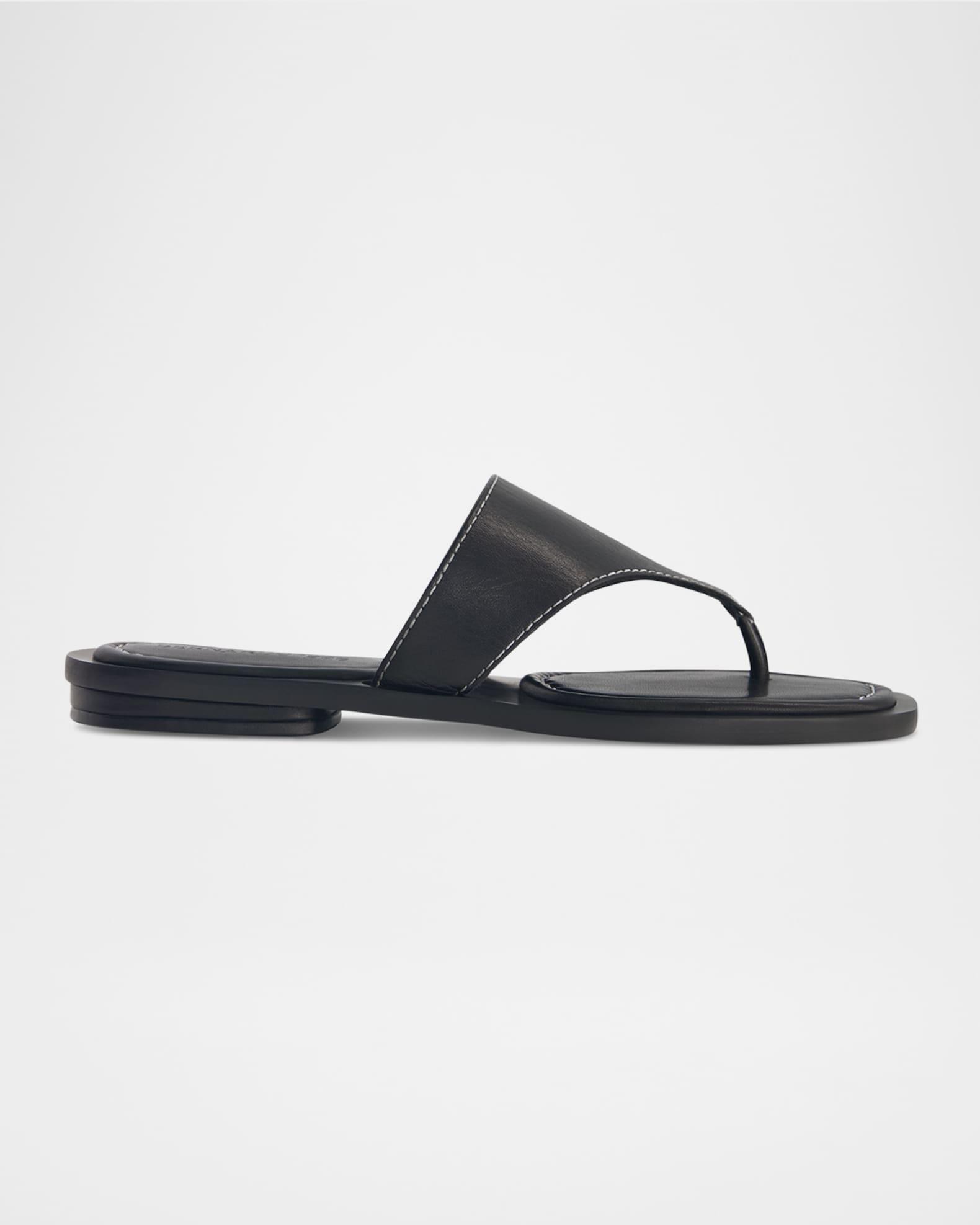 Agora Leather Flat Thong Sandals Product Image