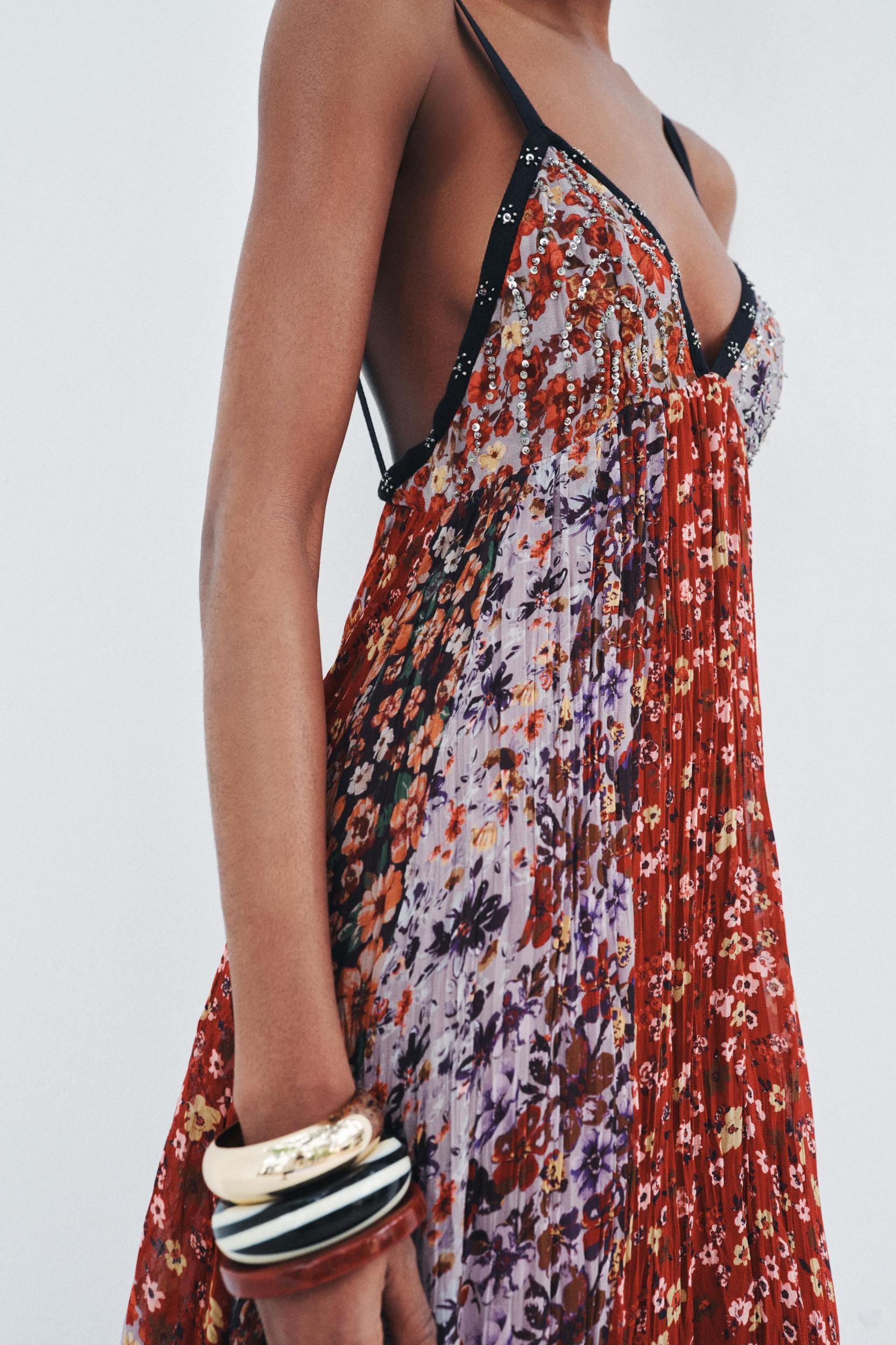 FLORAL PRINT DRESS ZW COLLECTION Product Image