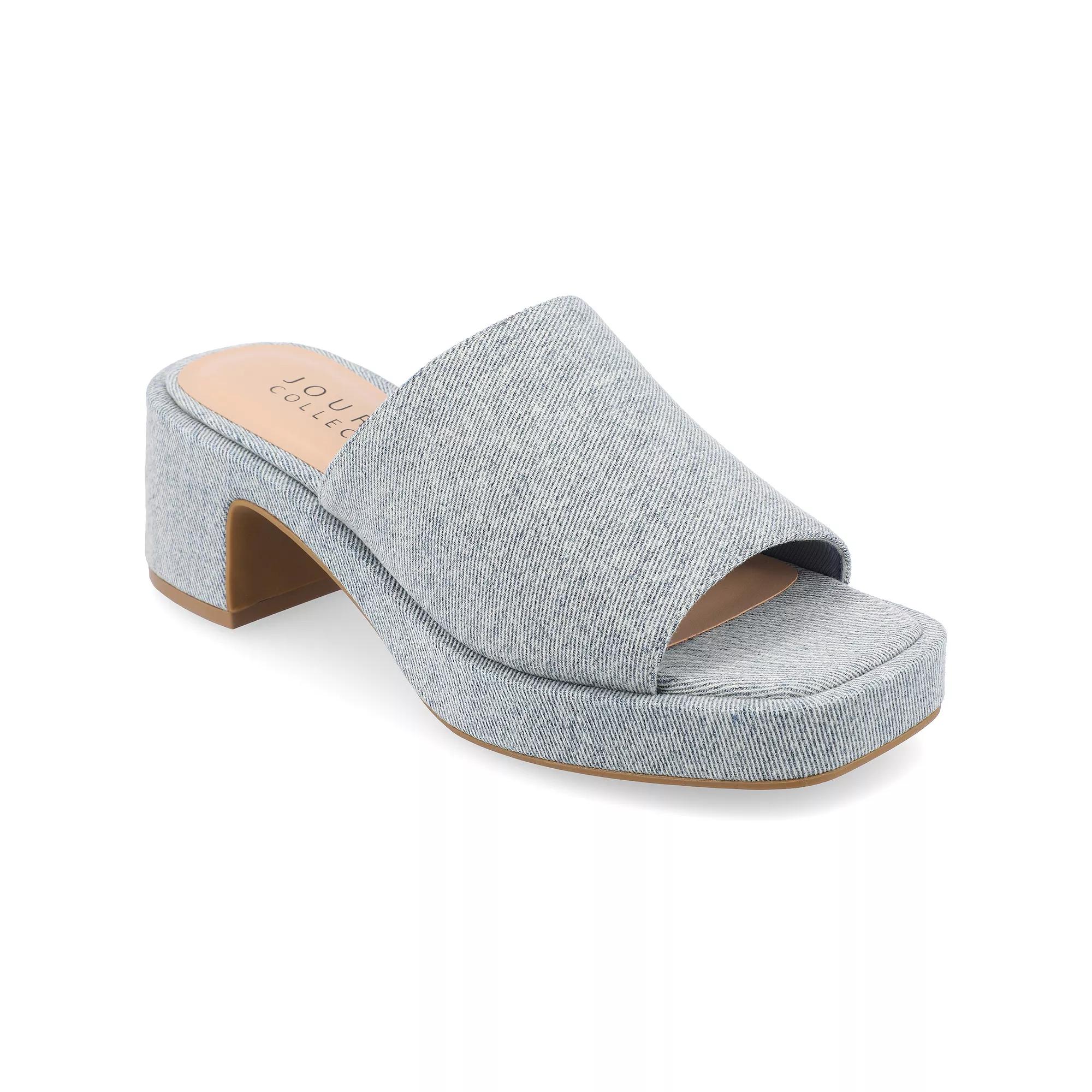 Journee Bessa Women's Slip On Platform Sandals,  Product Image