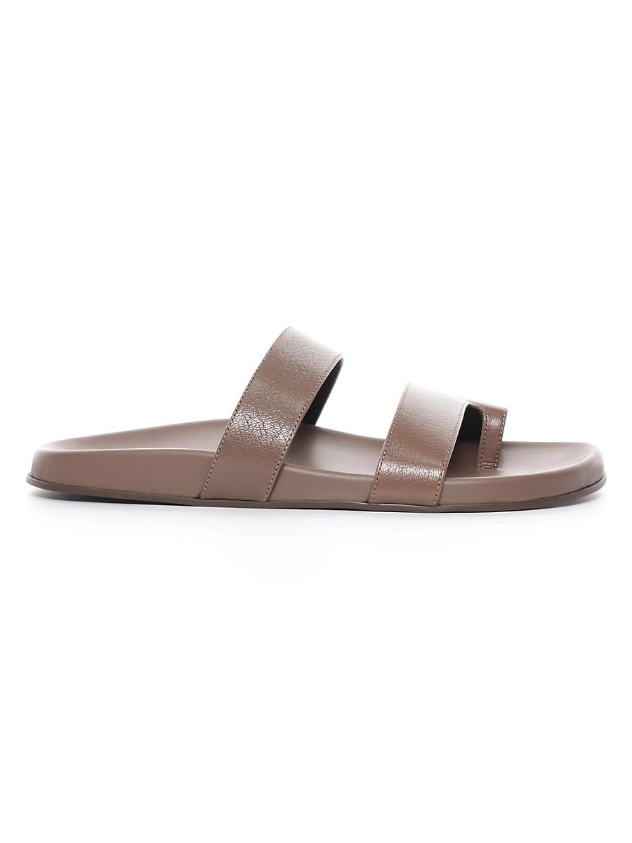 Womens Hugh Leather Flat Sandals Product Image