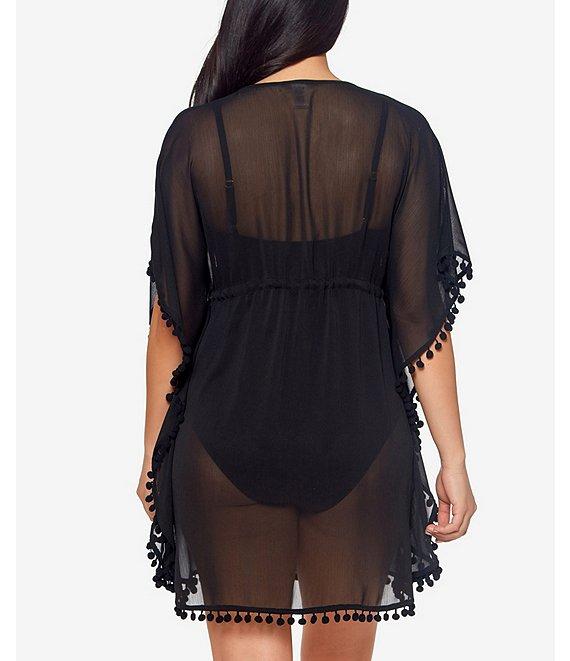 Bleu Rod Beattie Gypset Chiffon V-Neck Caftan Swim Cover Up Product Image