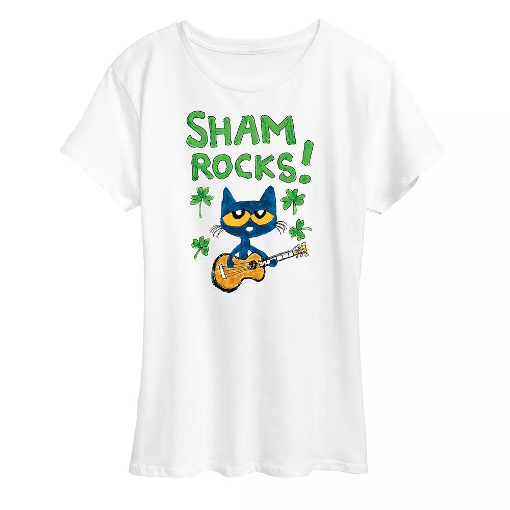 Women's Pete The Cat Sham Rocks Graphic Tee,  Product Image
