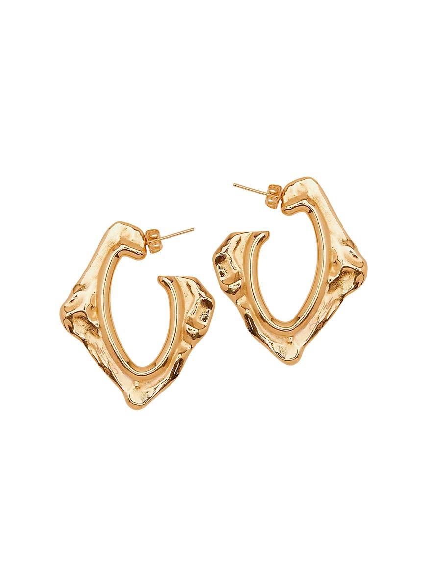 Womens Abstract O Goldtone Earrings Product Image