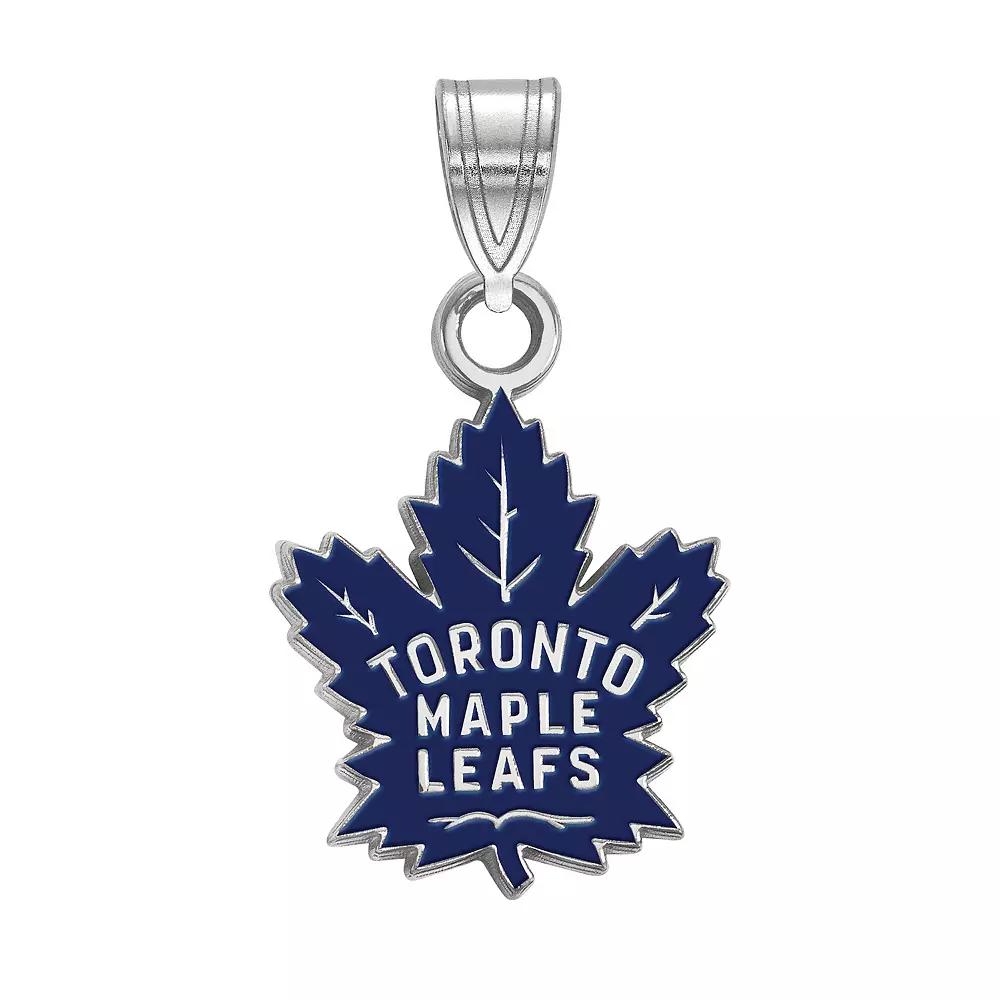 LogoArt Toronto Maple Leafs Sterling Silver Small Enamel Pendant, Women's Product Image