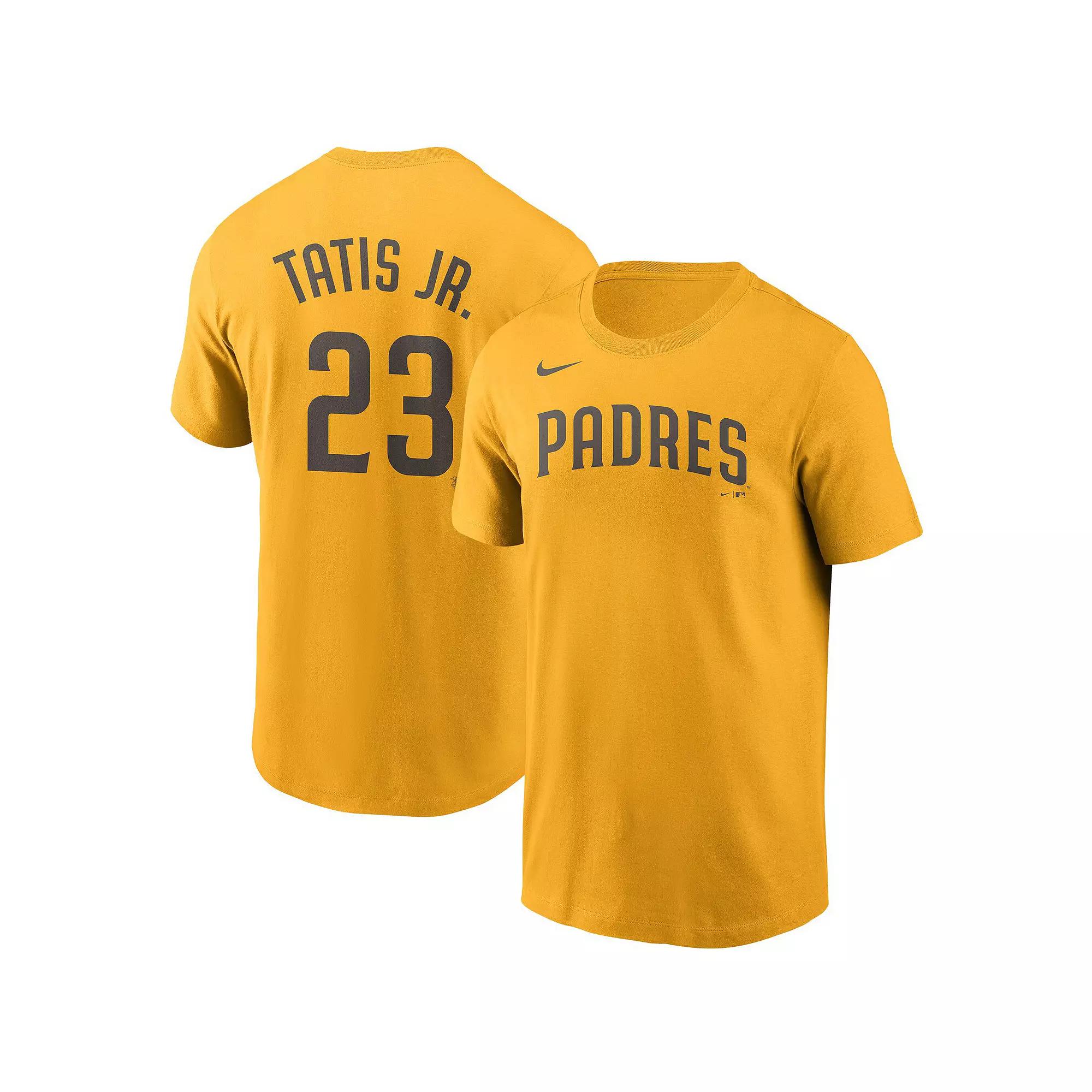 Men's Nike Fernando Tatis Jr. Gold San Diego Padres Name & Number T-Shirt,  Product Image
