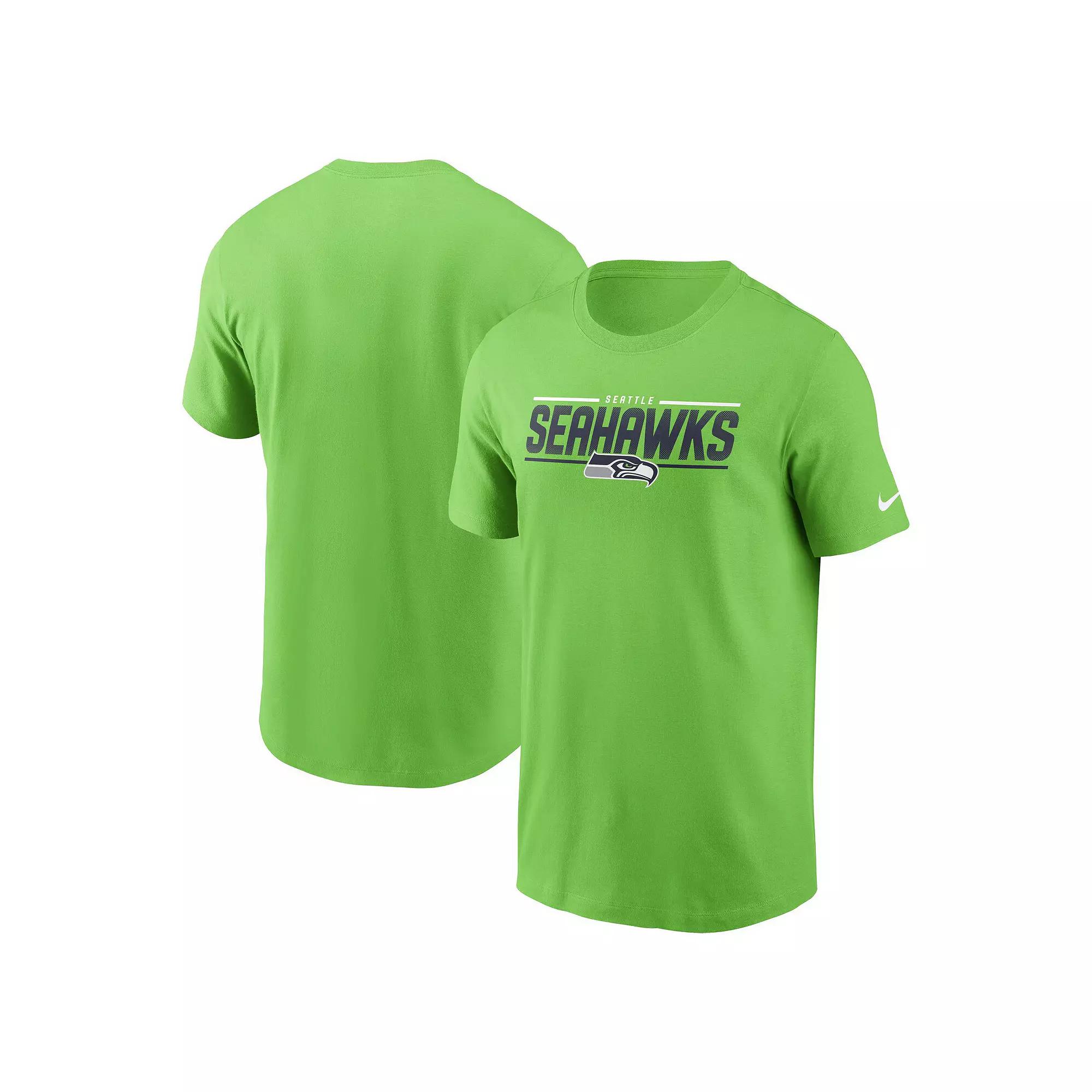Men's Nike Neon Green Seattle Seahawks Muscle T-Shirt,  Product Image