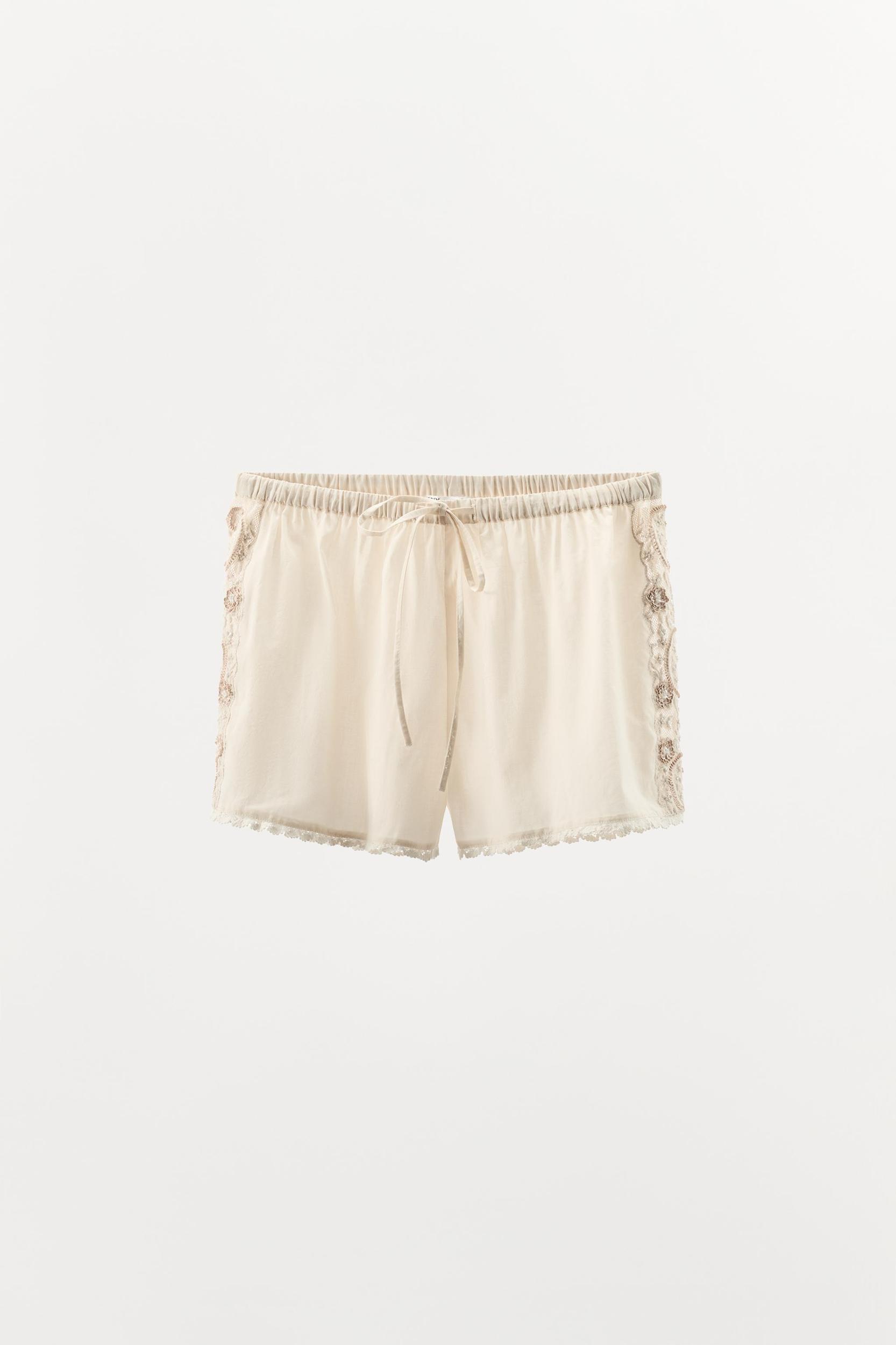 LIMITED EDITION BEADED EMBROIDERED SHORTS Product Image