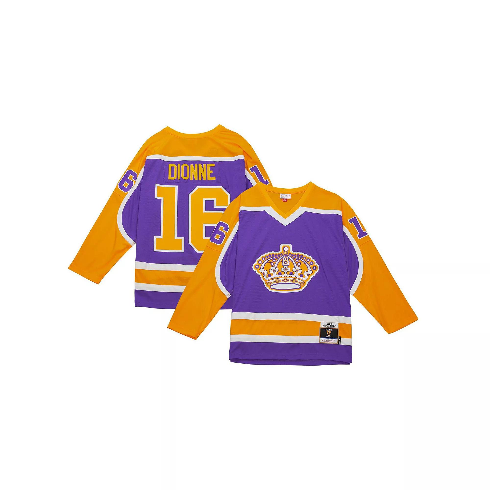 Men's Mitchell & Ness Marcel Dionne Purple Los Angeles Kings  1980/81 Blue Line Player Jersey, Size: Medium, Kgs Purple Product Image