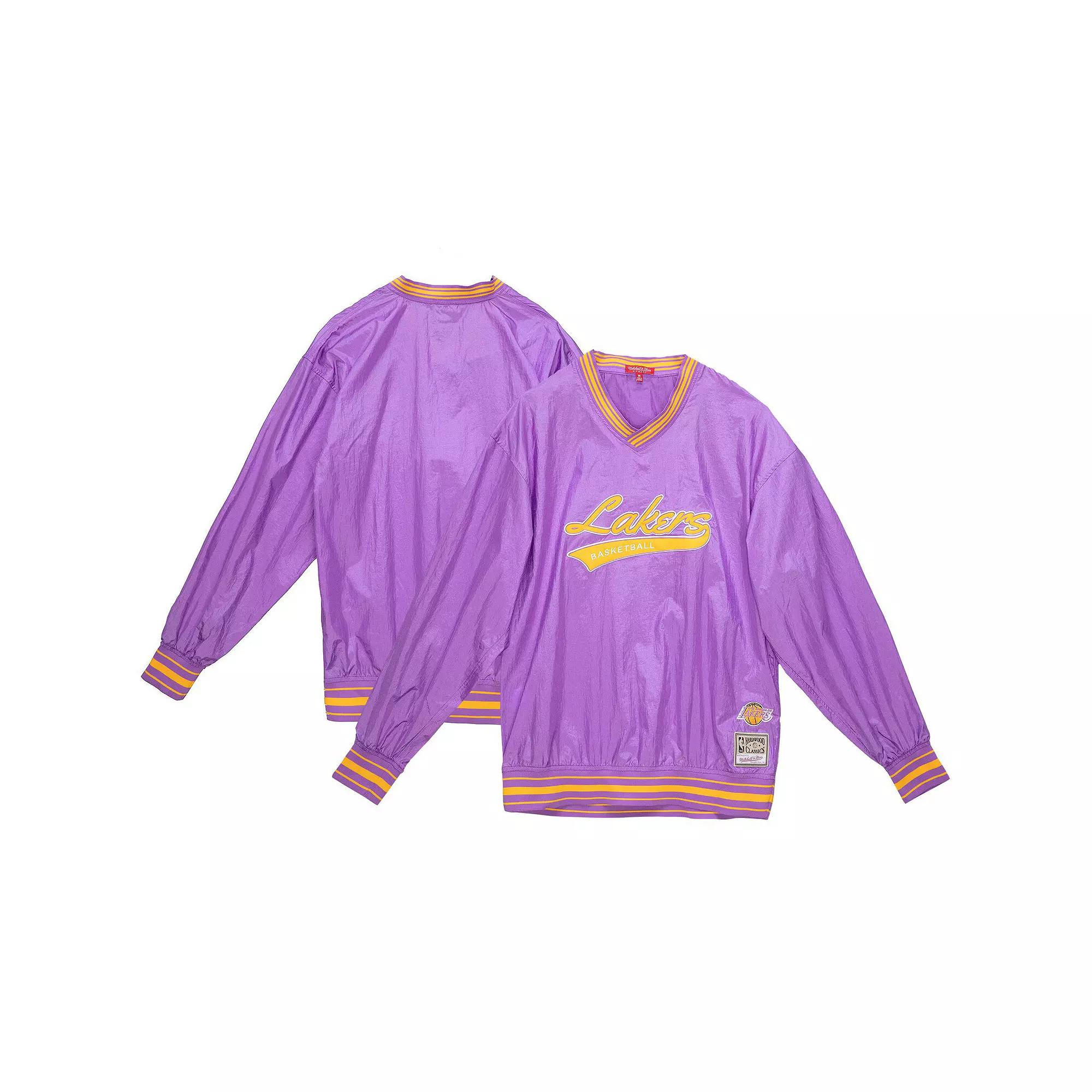 Women's Mitchell & Ness  Purple Los Angeles Lakers Hardwood Classics V-Neck Pullover Sweatshirt, Size: XL Product Image