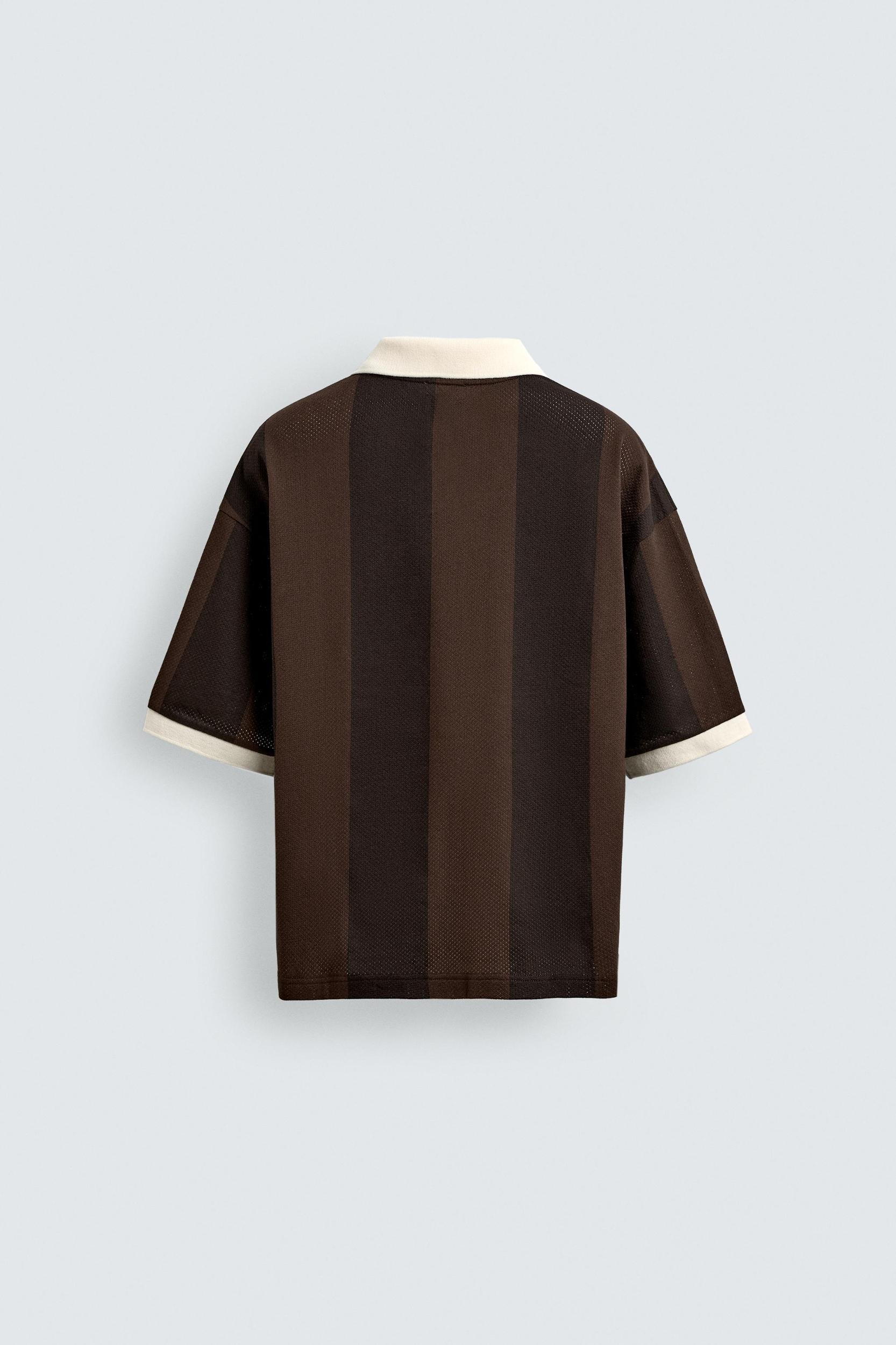 RETRO SOCCER PRINT POLO SHIRT Product Image
