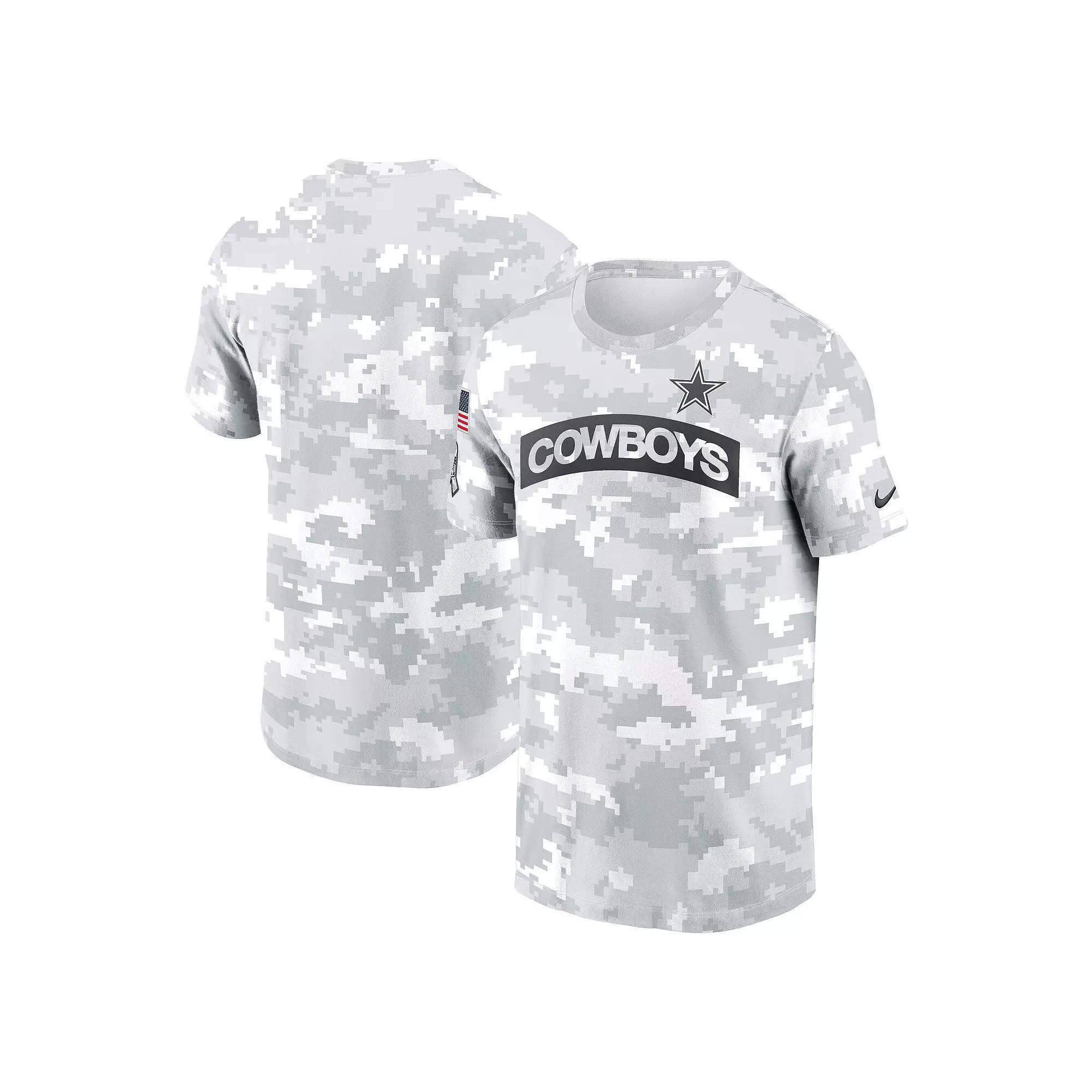 Men's Nike Arctic Camo Dallas Cowboys 2024 Salute To Service Performance T-Shirt, Size: Large, Team Product Image