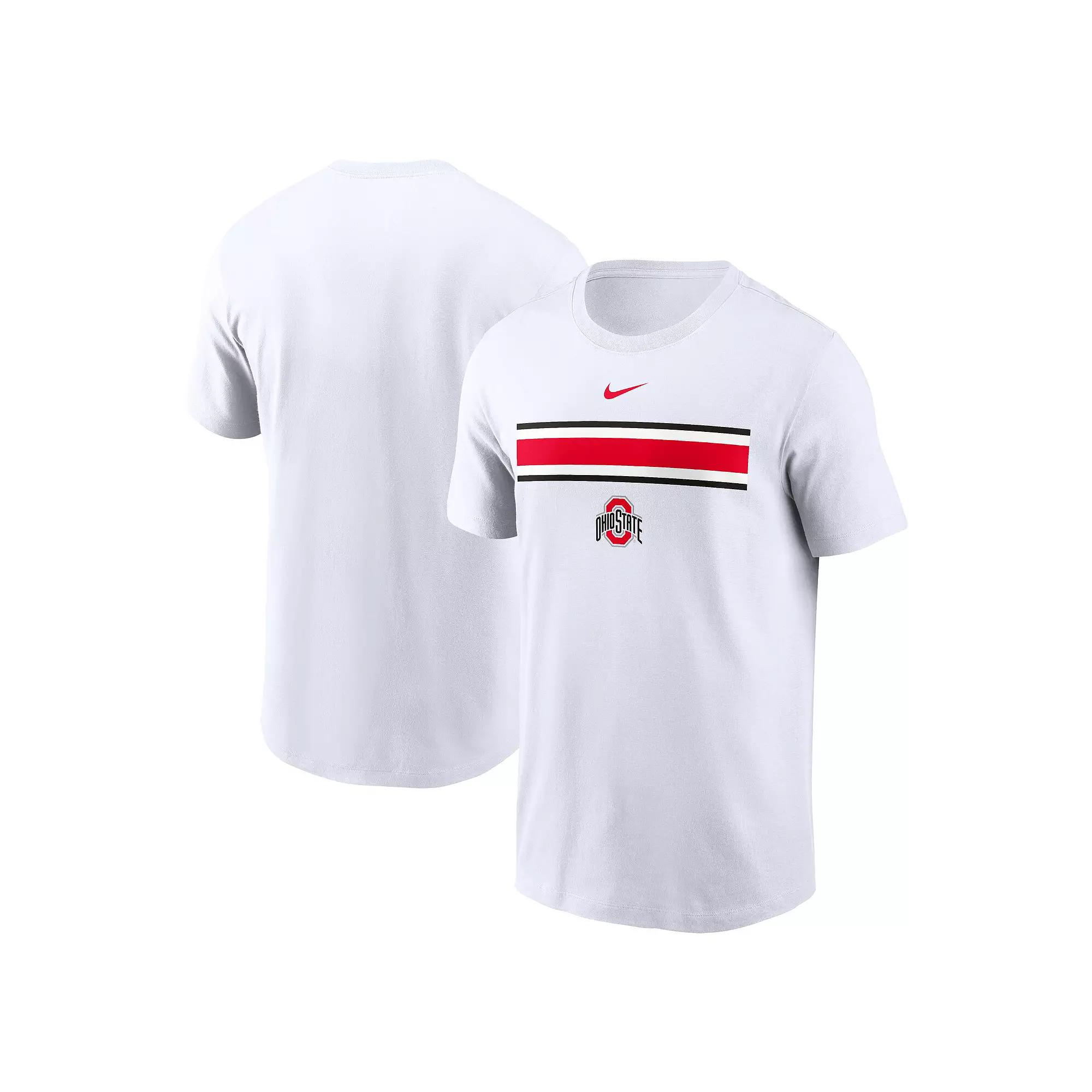 Men's Nike White Ohio State Buckeyes Campus Pattern T-Shirt,  Product Image