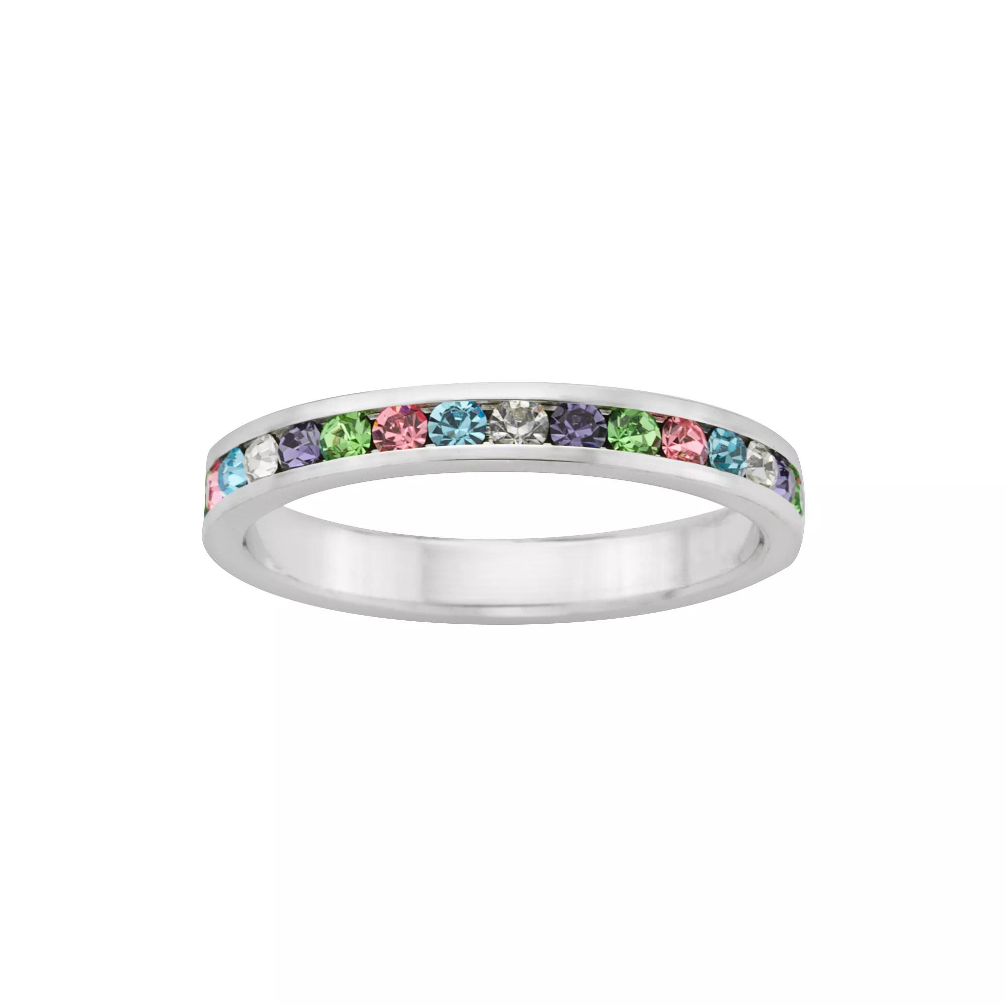 Traditions Jewelry Company Sterling Silver Crystal Eternity Ring, Women's,  Product Image