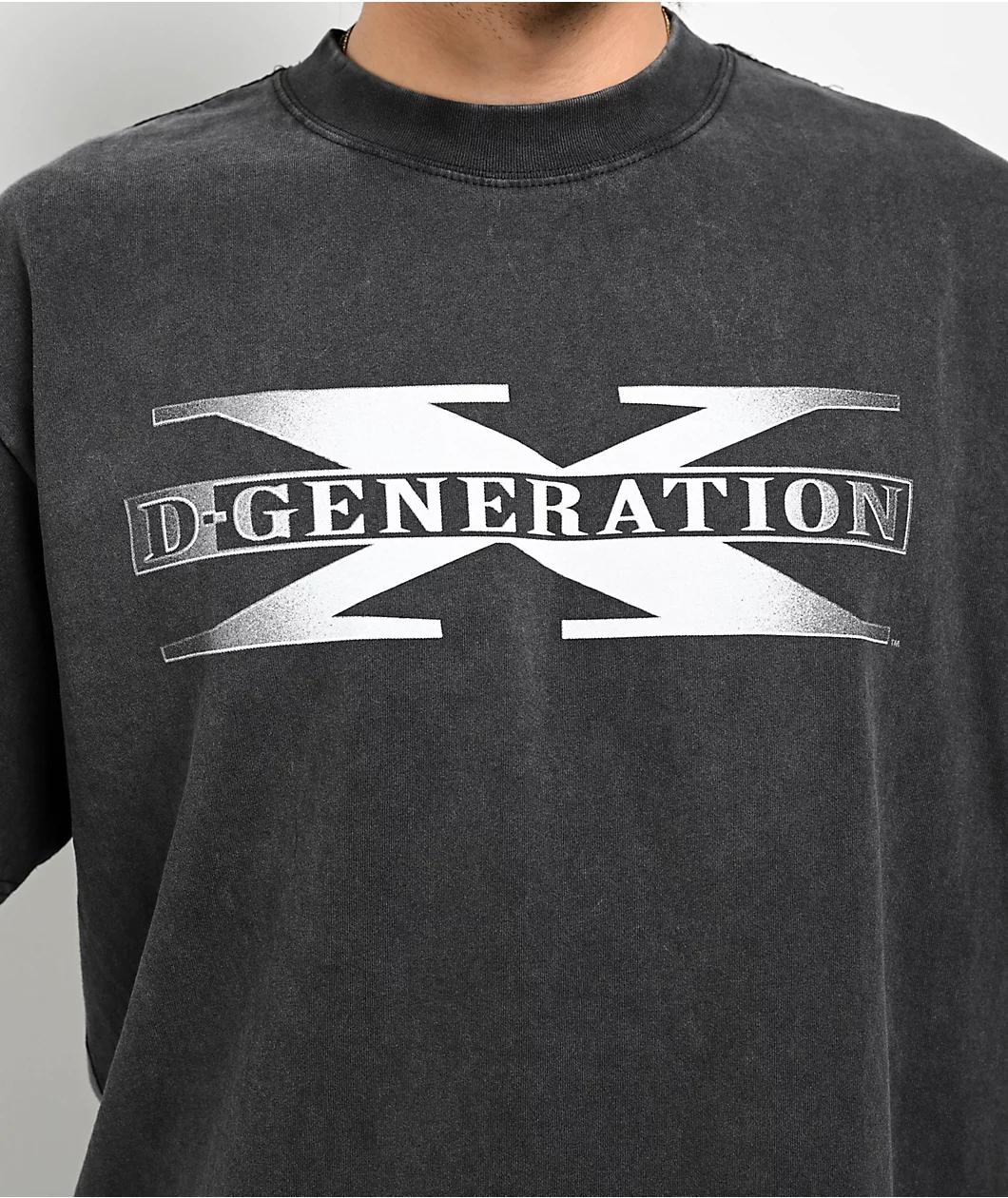 WWE D-Generation X Two Words Washed Black T-Shirt Product Image