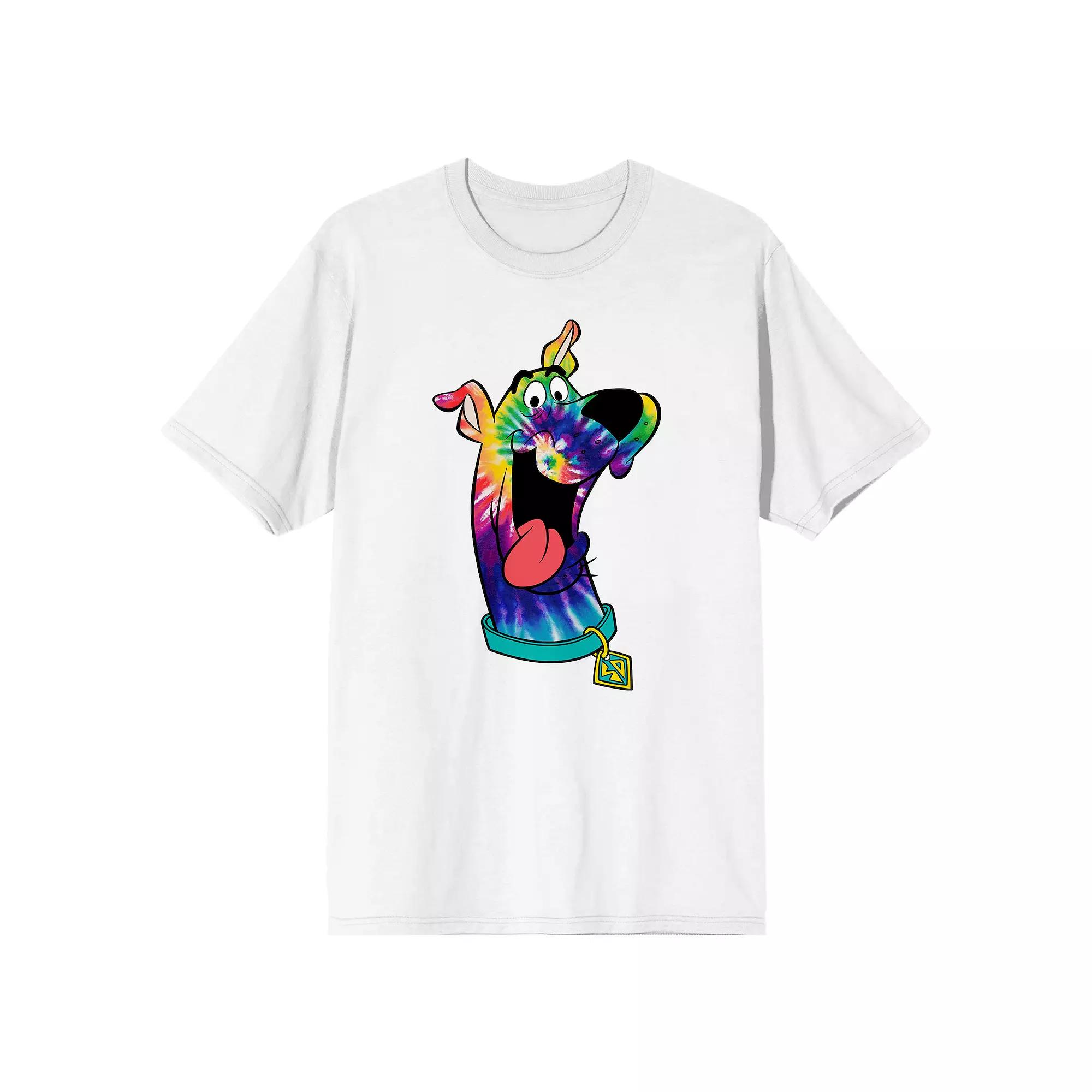 Men's Scooby Doo Tie-Dye Print Graphic Tee,  Product Image
