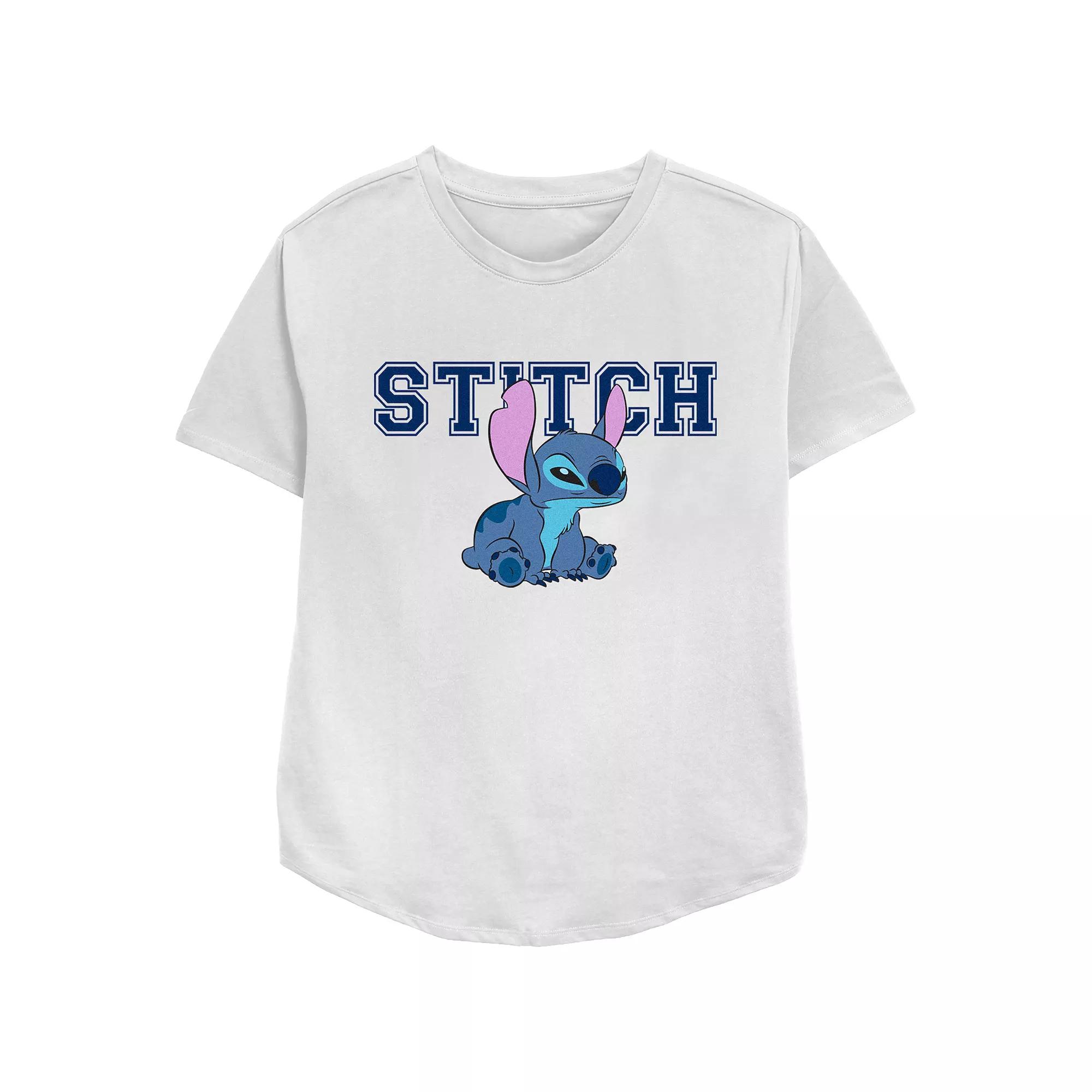 Disney's Lilo & Stitch Angry Sitting Stitch Relaxed Fit Women's Graphic Tee, Girl's,  Product Image